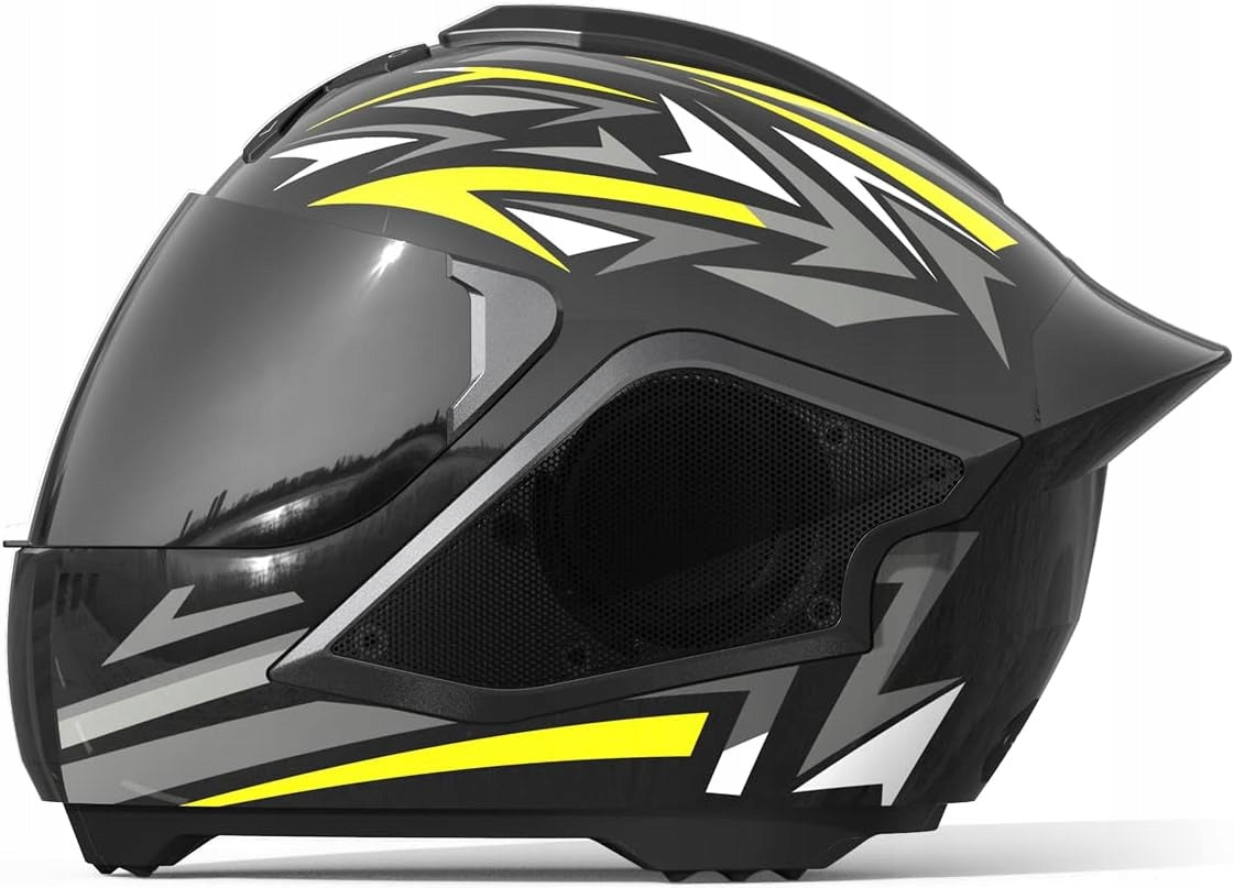 BLUETOOTH SPEAKER MOTORCYCLE HELMET LEXIN 20W BASS RGB TOUCH VIEWFINDER PRO