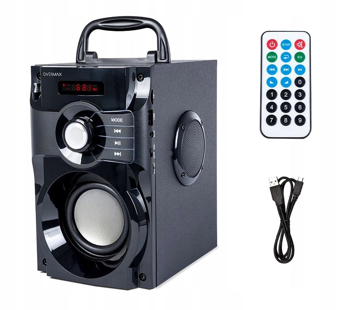 BLUETOOTH SPEAKER PORTABLE 15W BASS DJ USB SD AUX RADIO FM REMOTE CONTROL n GIFT