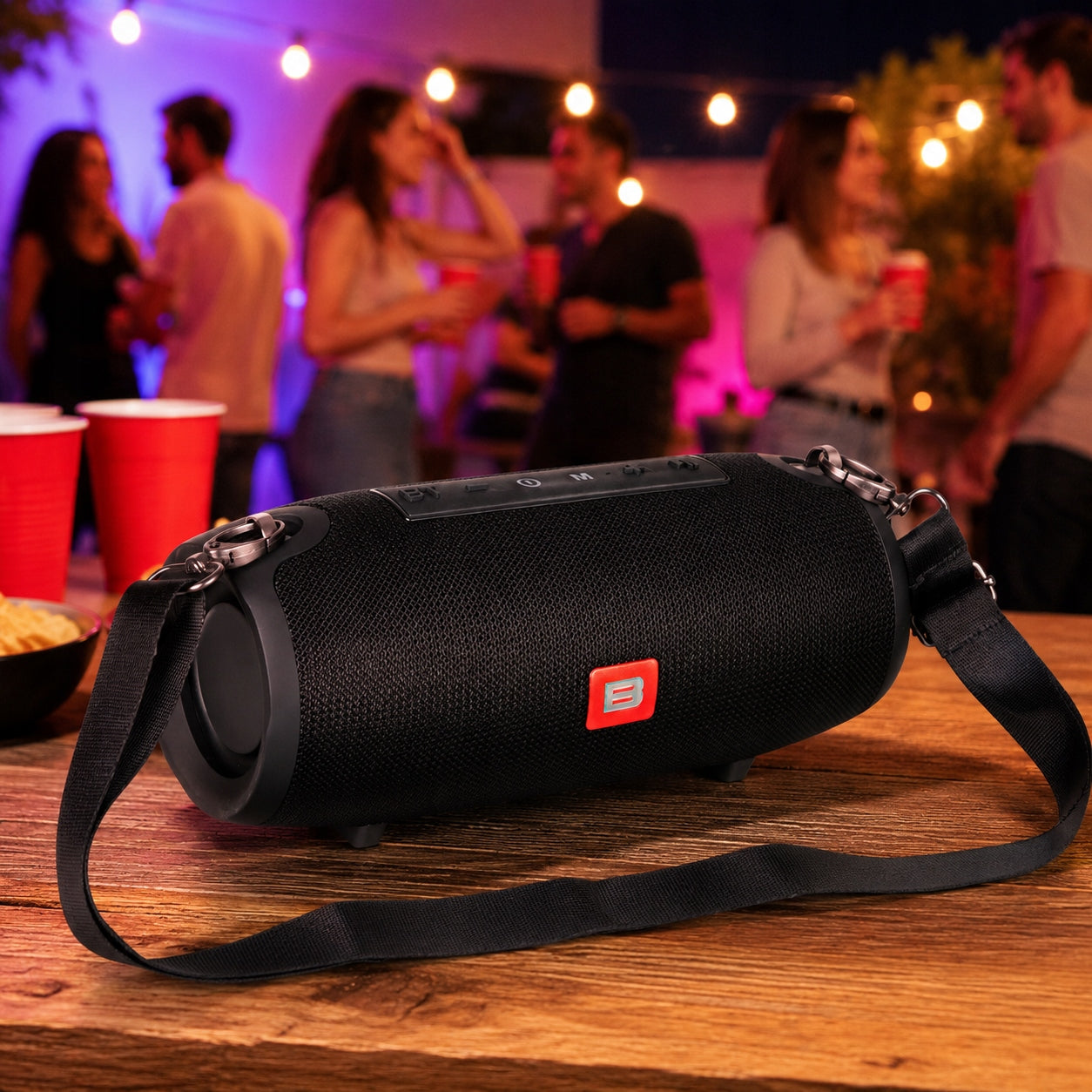 BLUETOOTH SPEAKER PORTABLE WIRELESS BASS SD FM USB AUX BLACK RADIO Manufacturer code 30-402#