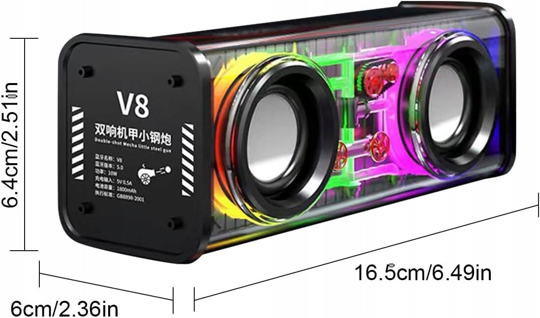 BLUETOOTH SPEAKER PORTABLE WIRELESS F4U1 Audio TWS SUBOFFER RGB Packaging status original