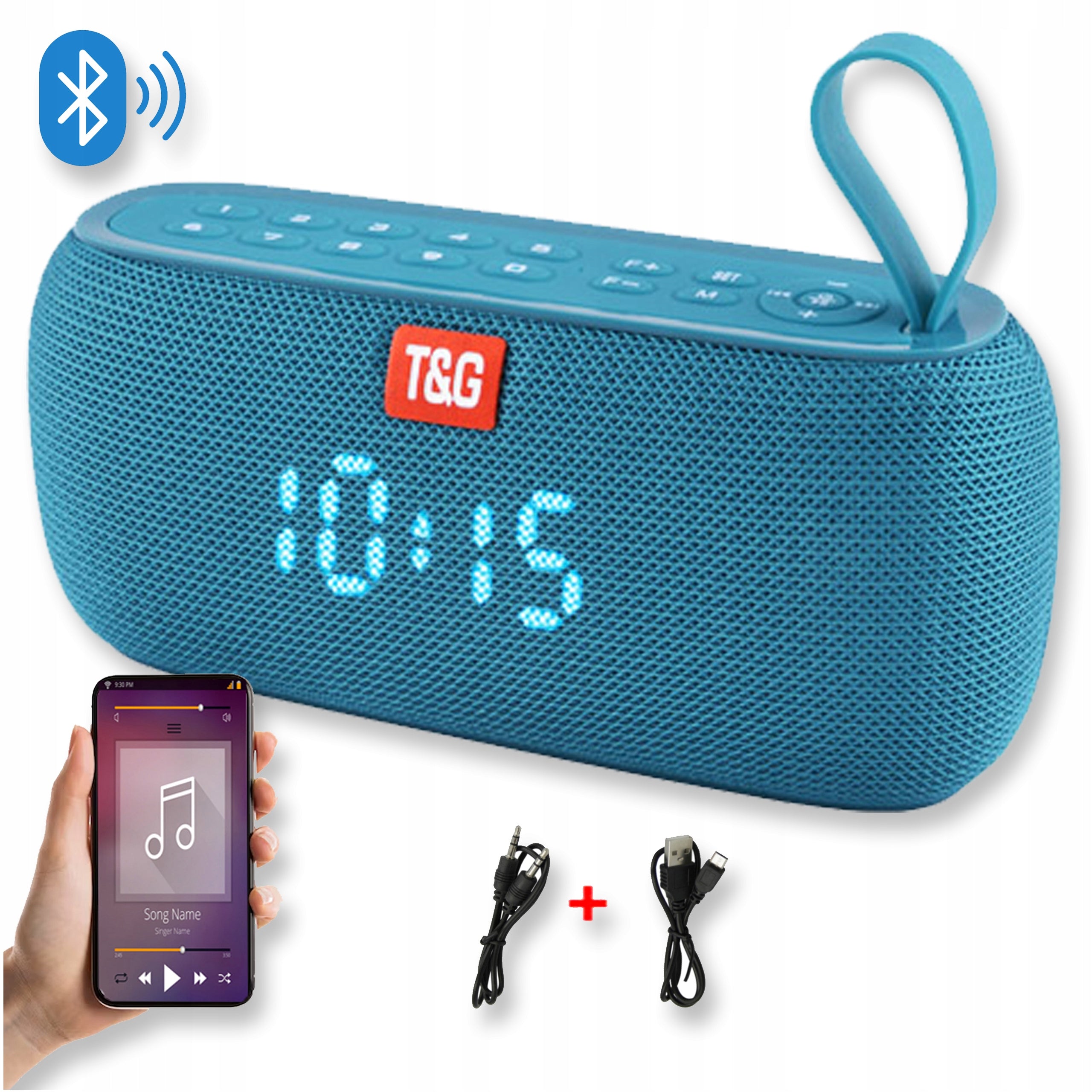 BLUETOOTH SPEAKER PORTABLE WIRELESS USB MOBILE AUDIO MICROPHONE FM AUX