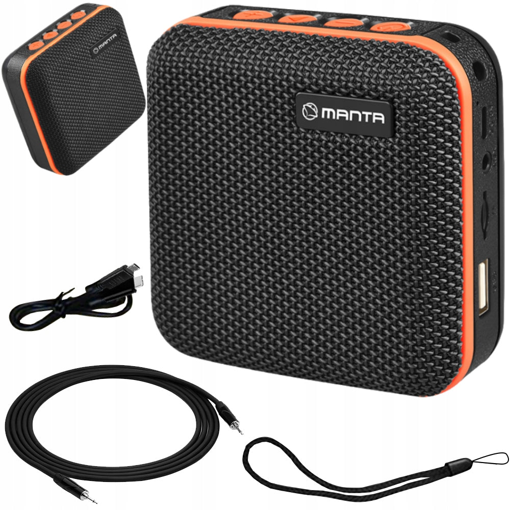 BLUETOOTH SPEAKER Portable Wireless with MANTA SPK01GO MP3 USB FM Radio