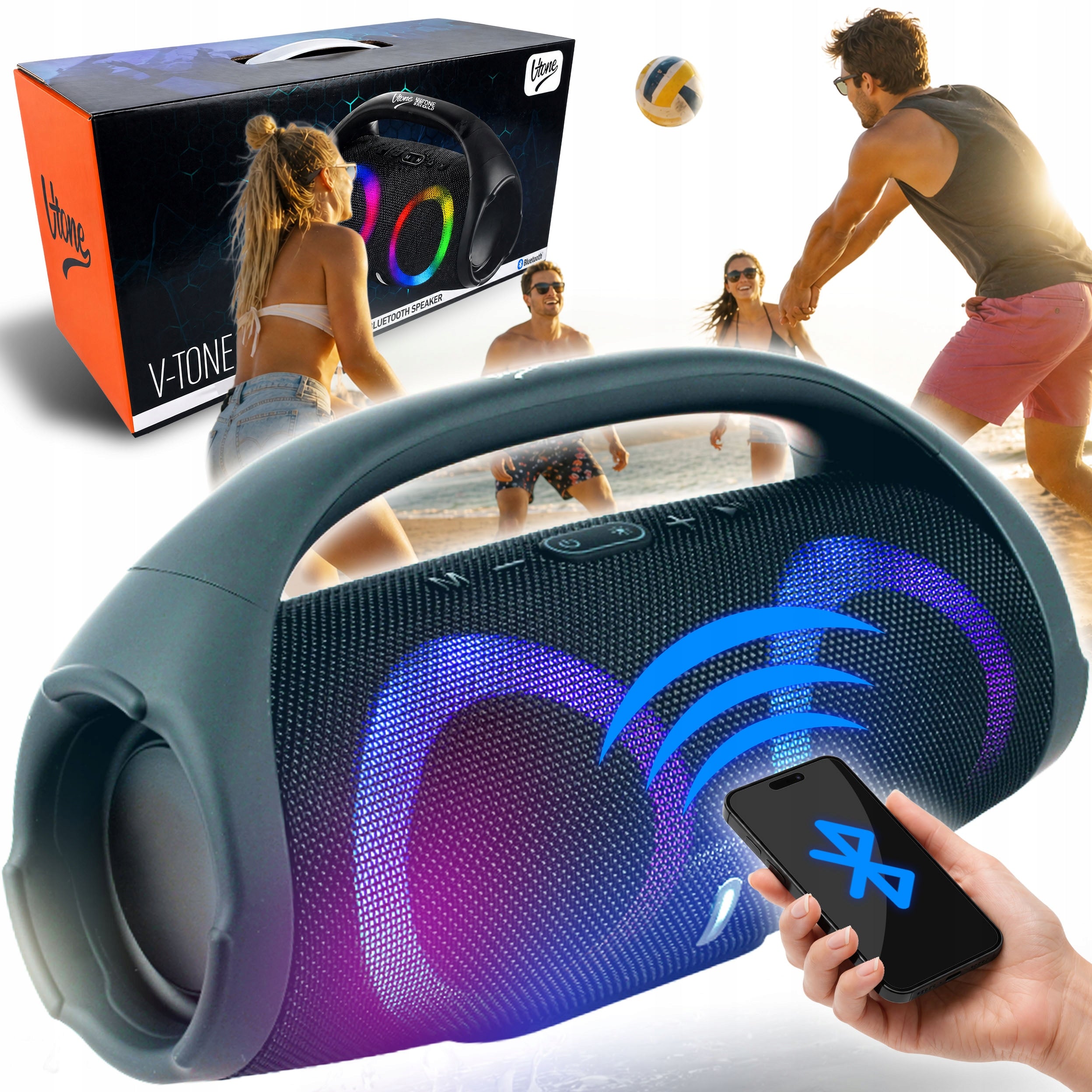 BLUETOOTH SPEAKER USB SD AUX PORTABLE WIRELESS RADIO FM TOWER BOOMBOX