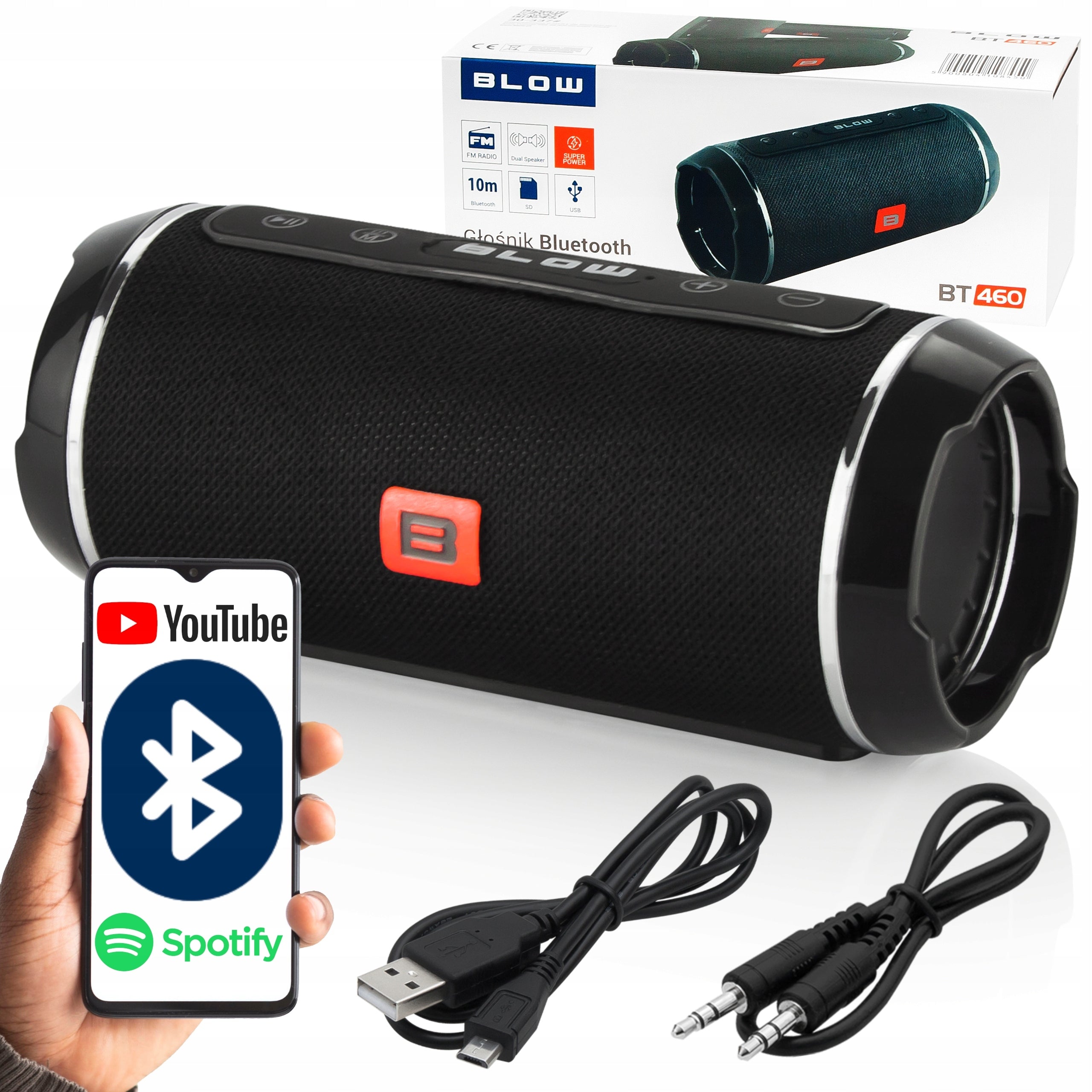 BLUETOOTH SPEAKER USB SD AUX PORTABLE WIRELESS RADIO FM TOWER BOOMBOX