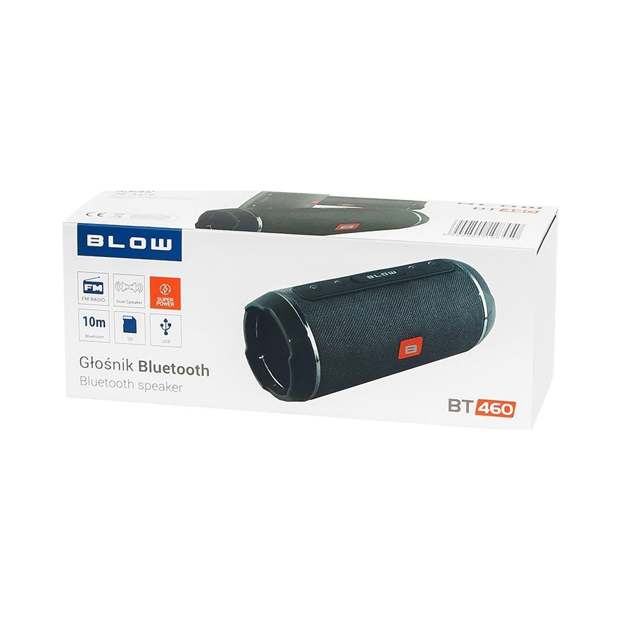 BLUETOOTH SPEAKER USB SD AUX RADIO FM PORTABLE BOOMBOX 20W BLOW BT460 Packaging status original