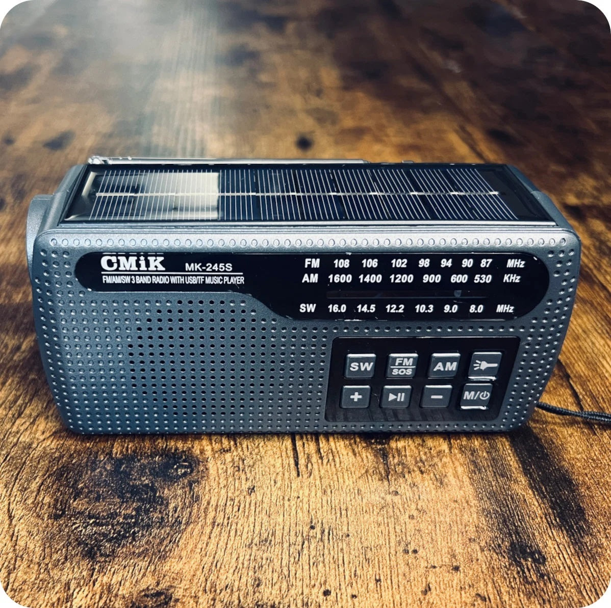 BLUETOOTH SPEAKER WIRELESS SURVIVAL SOLAR RADIO FLASHLIGHT DYNAMO CAMPING Packaging status original