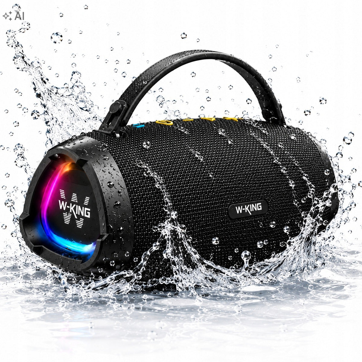 BLUETOOTH SPEAKER WIRELESS W-KING X10S 50W RMS POWERFUL BASS APP IPX7