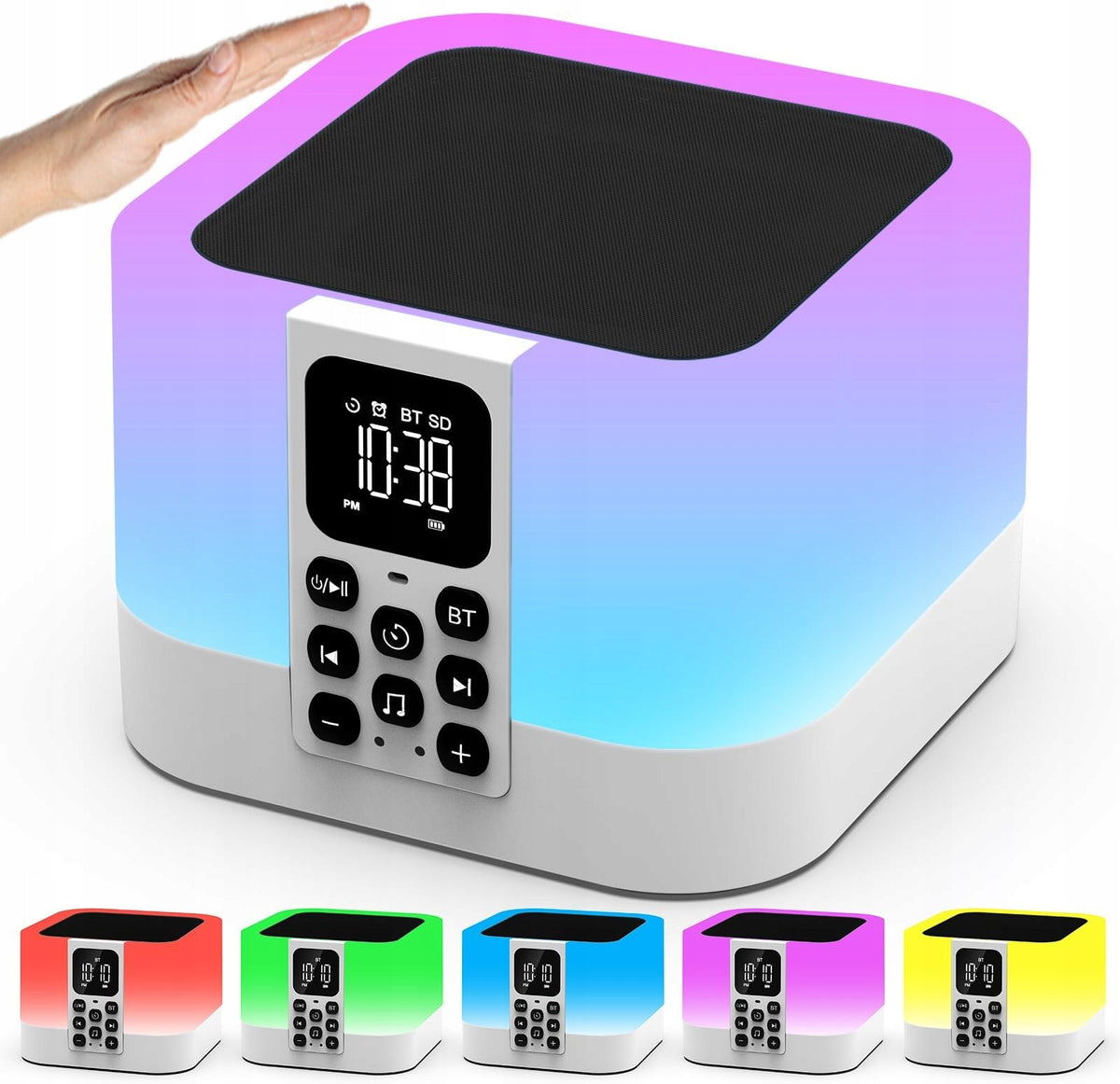 BLUETOOTH SPEAKER WITH LAMP 10.3CM ALARM CLOCK NOISE Night light