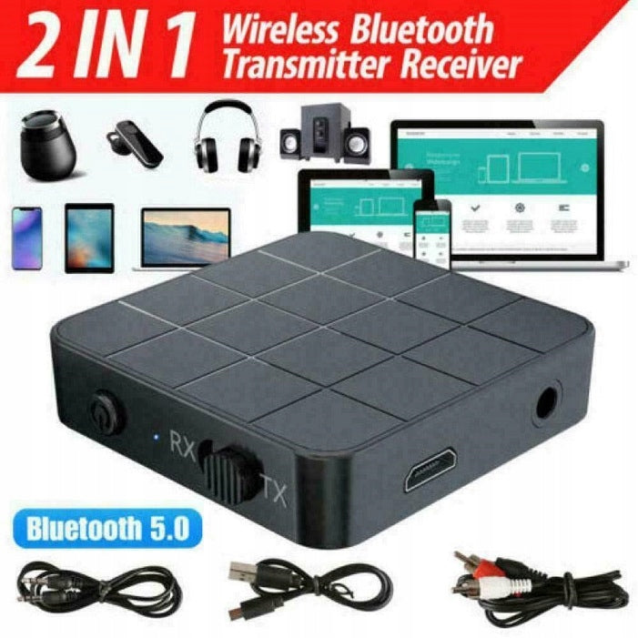 BLUETOOTH TRANSMITTER RECEIVER 5.0 2in1 AUX USB JACK Brand no brand