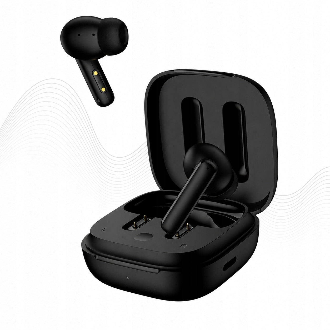 BLUETOOTH WIRELESS HEADPHONES 5.3 IPX5 QCY T13 ANC BLACK WITH USB-C TWS