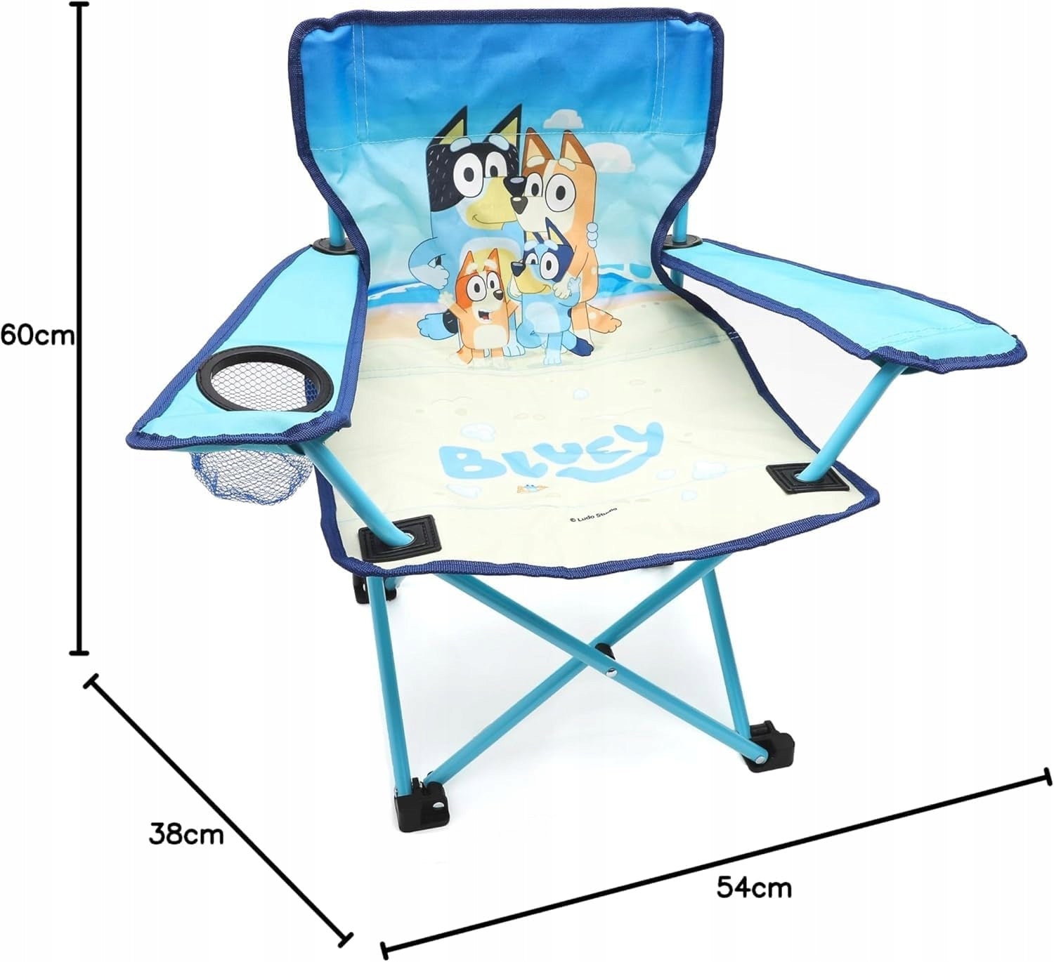 BLUEY BINGO DOG CHAIR CHILDREN'S HIGH CHAIR FOR BEACH CAMPING GARDEN Manufacturer code BLUEY53