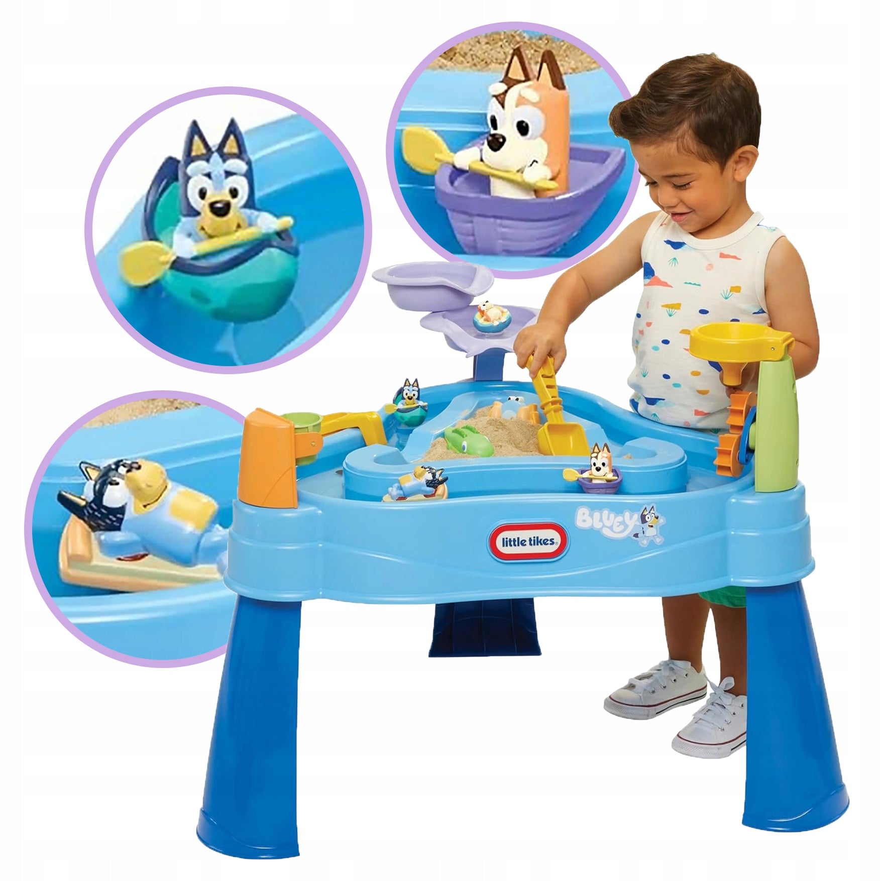 BLUEY WATER TABLE SANDBOX FOUNTAIN LITTLE TIKES FOR PLAY + FIGURINES