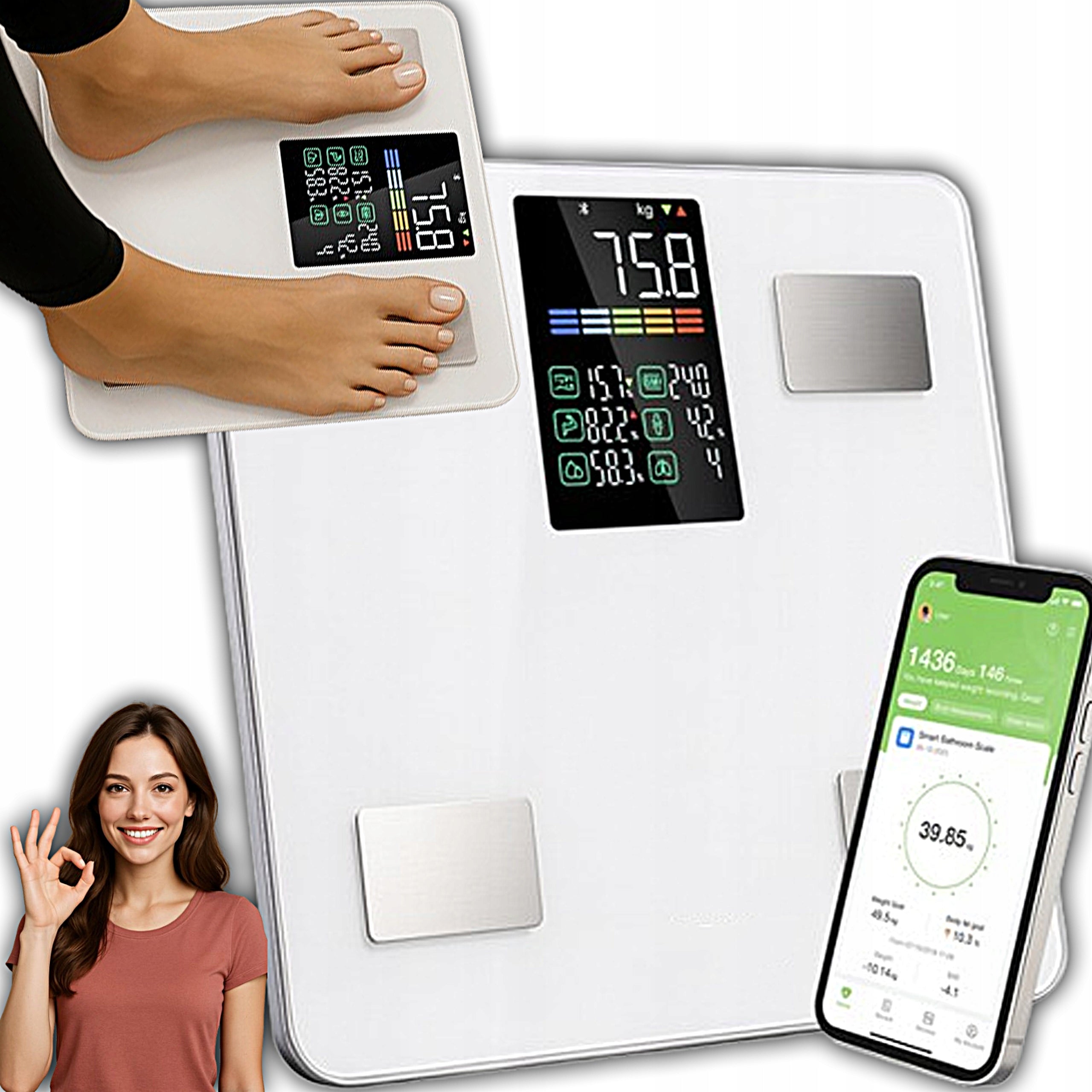 BMI ELECTRONIC ANALYTICAL BATHROOM SCALE WITH BODY ANALYSIS UP TO 226 KG