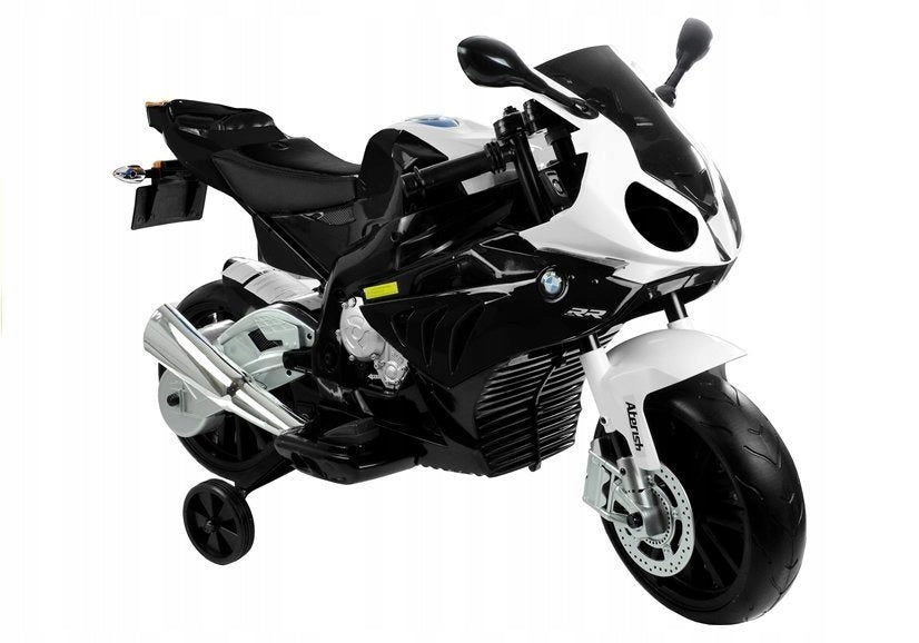 BMW BATTERY MOTOR S1000RR BLACK WITH SIDE WHEELS FOR CHILDREN
