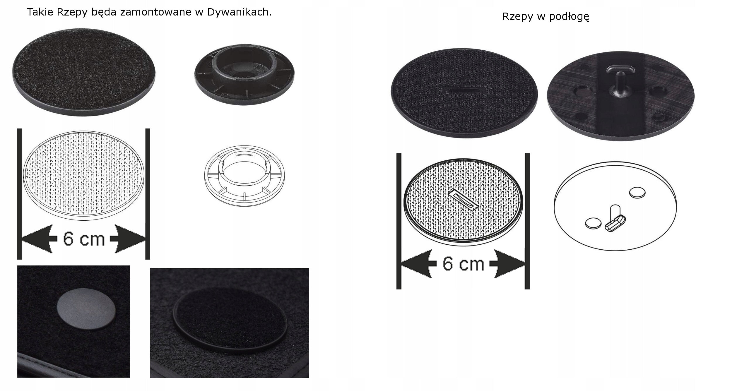 BMW E60/E61 2003-2010r. Black Velour Rugs - Silver. Manufacturer's catalog number SP016