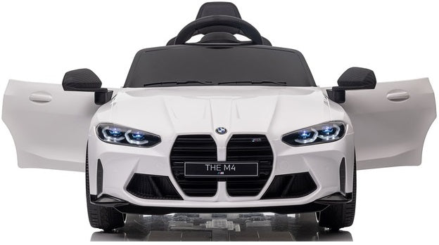 BMW M4 AUTO BATTERY CAR LEATHER SOFT EVA WHEELS 2x45W LED REMOTE CONTROL Batteries included yes