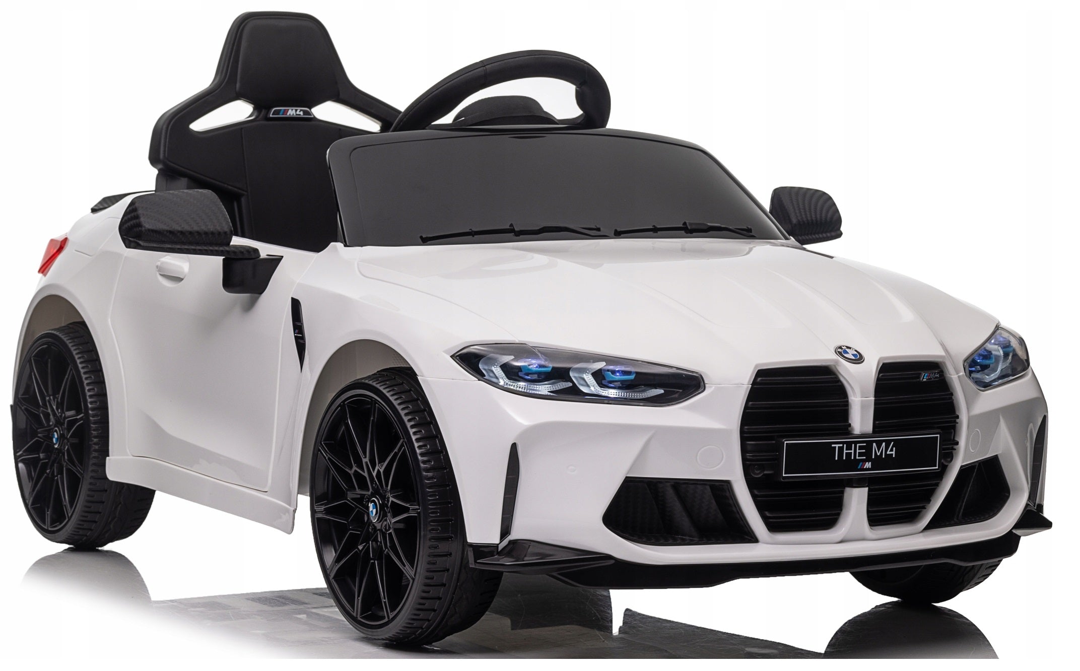 BMW M4 AUTO BATTERY CAR LEATHER SOFT EVA WHEELS 2x45W LED REMOTE CONTROL Brand BMW