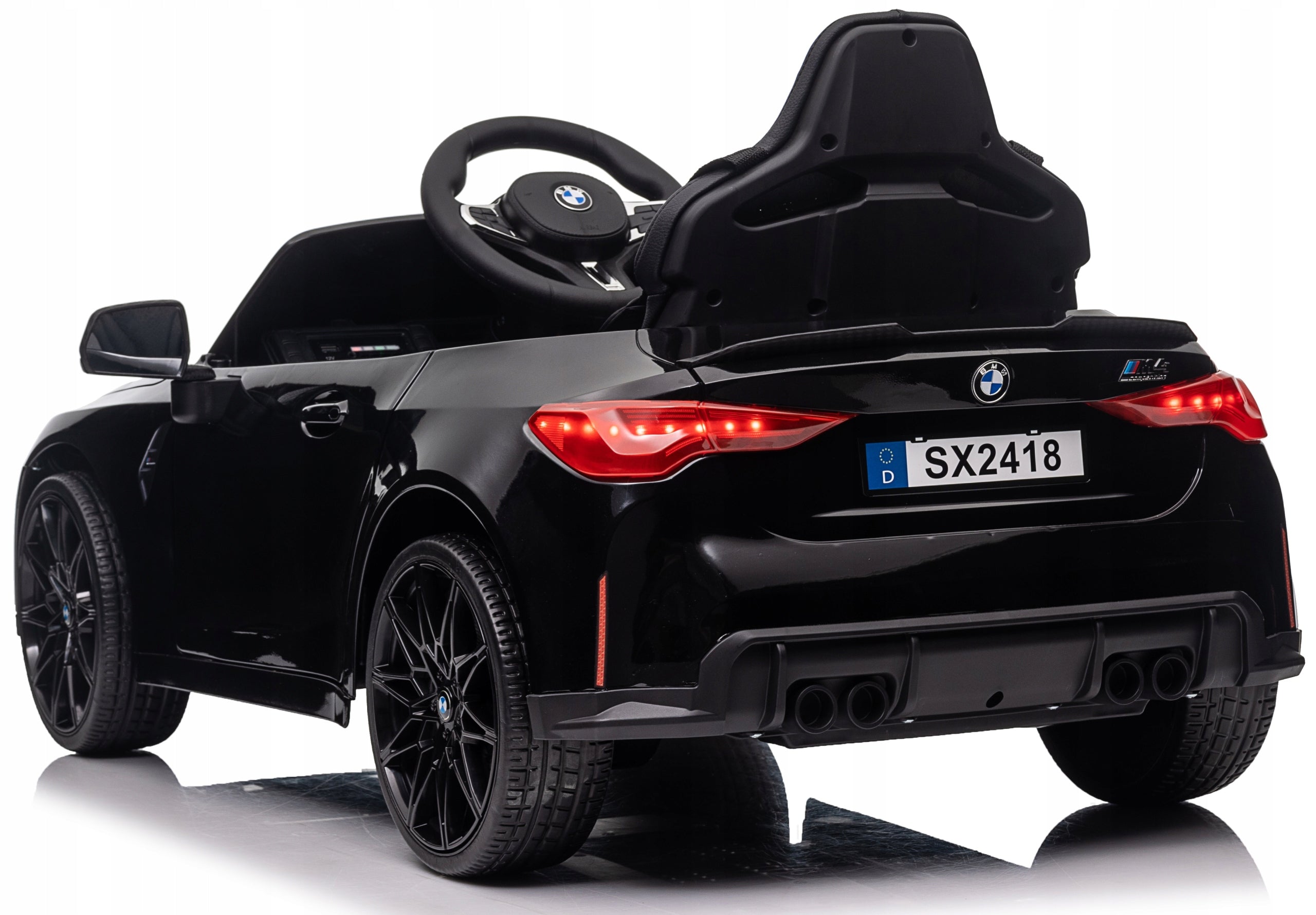 BMW M4 AUTO BATTERY CAR LEATHER SOFT EVA WHEELS 2x45W LED REMOTE CONTROL Certificates and opinions CE EN 71