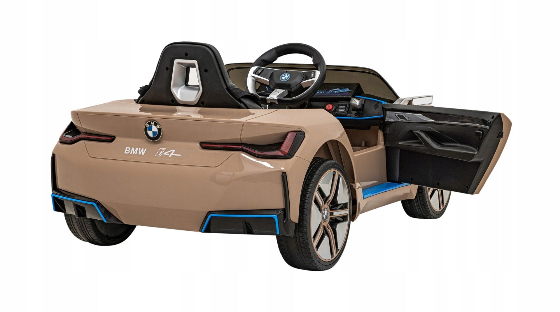 BMW i4 battery car for children Gold + Slow Start + EVA + Eco-leather Maximum load 30 kg