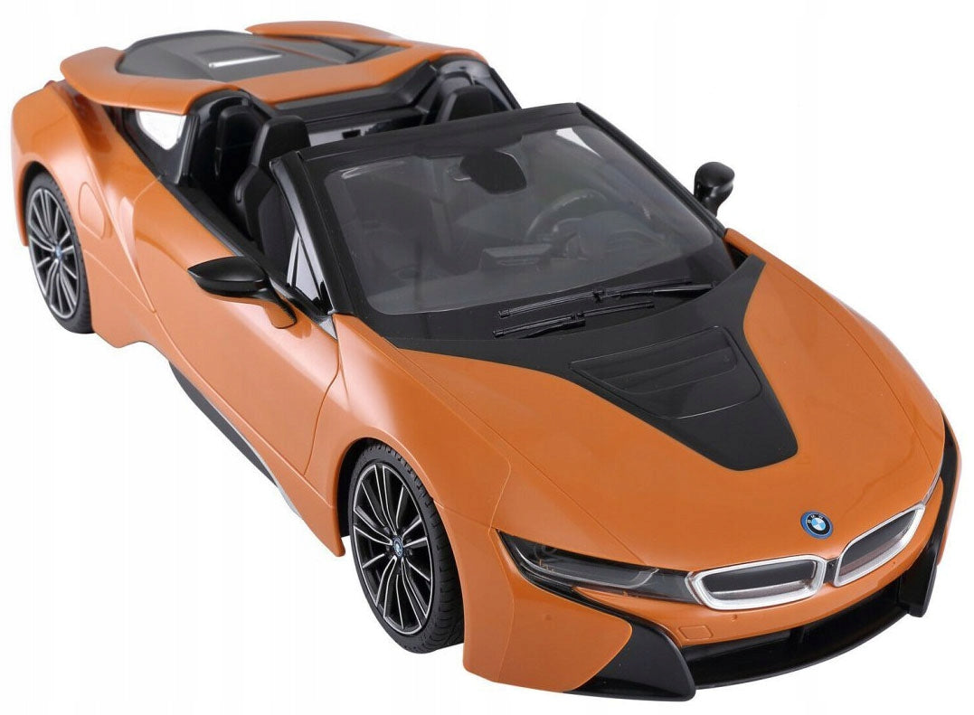 BMW i8 Roadster orange RASTAR model 1:12 Remote controlled car 2,4 Minimum kid's age 18