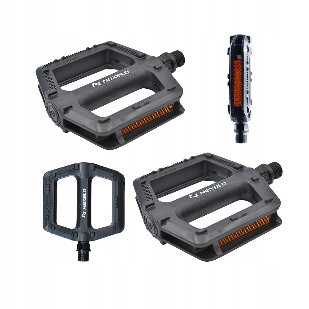 BMX MTB Bike Pedals with Reflectors Durable 9/16 Inch Axle NEW