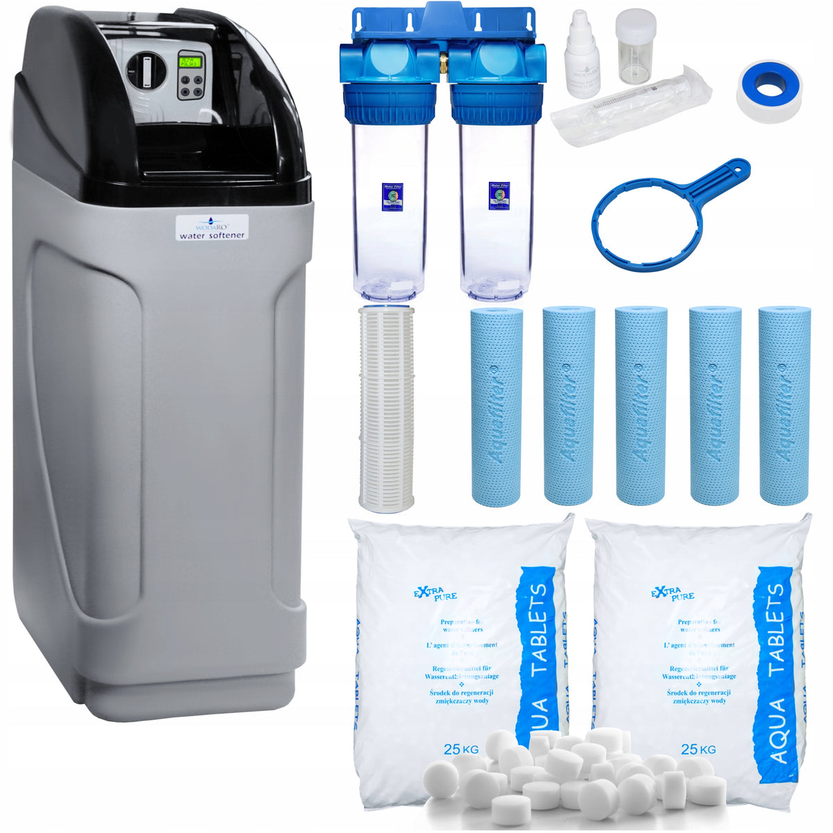 BNT 20 L Water Softener with Pre-Filter Salt Tester For Home Water
