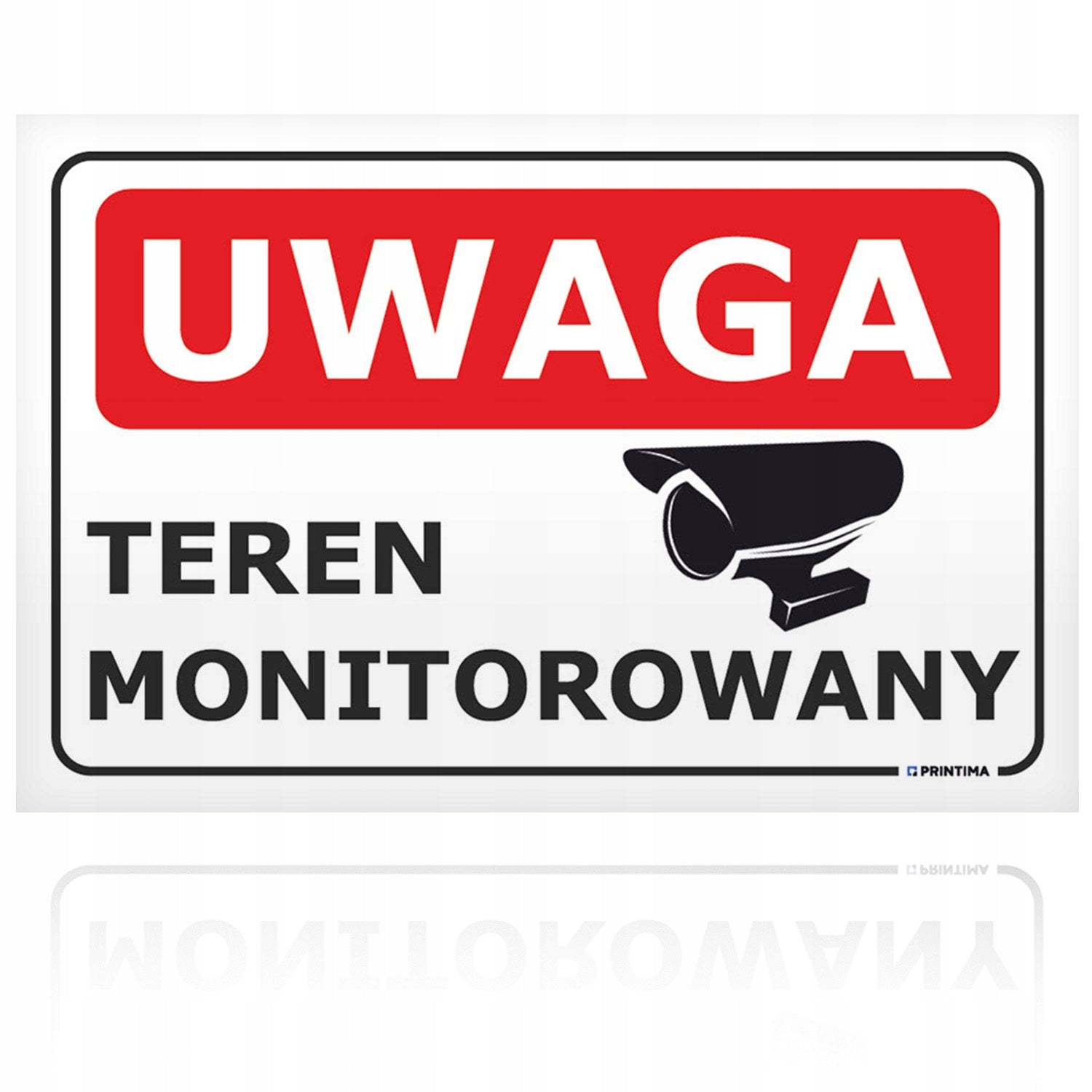 BOARD PLATE MONITORED FACILITY ATTENTION PROTECTED AREA | 32x21cm | PVC Manufacturer code TABLICZKA MONITORING