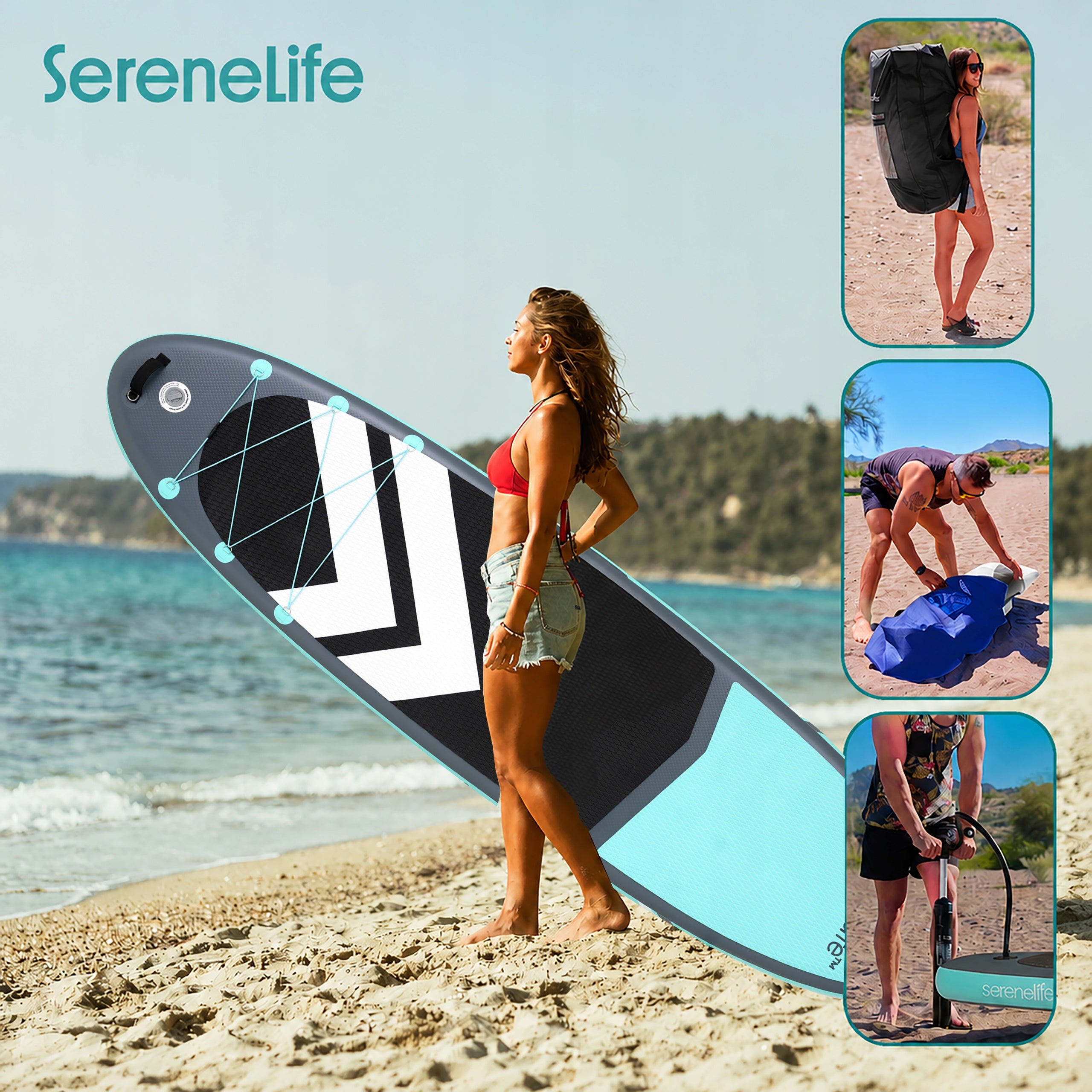 BOARD SUP 335 CM TO 200 KG LIFTING CAPACITY TWO-PERSON ACCESSORIES BAG SERENE Packaging status original