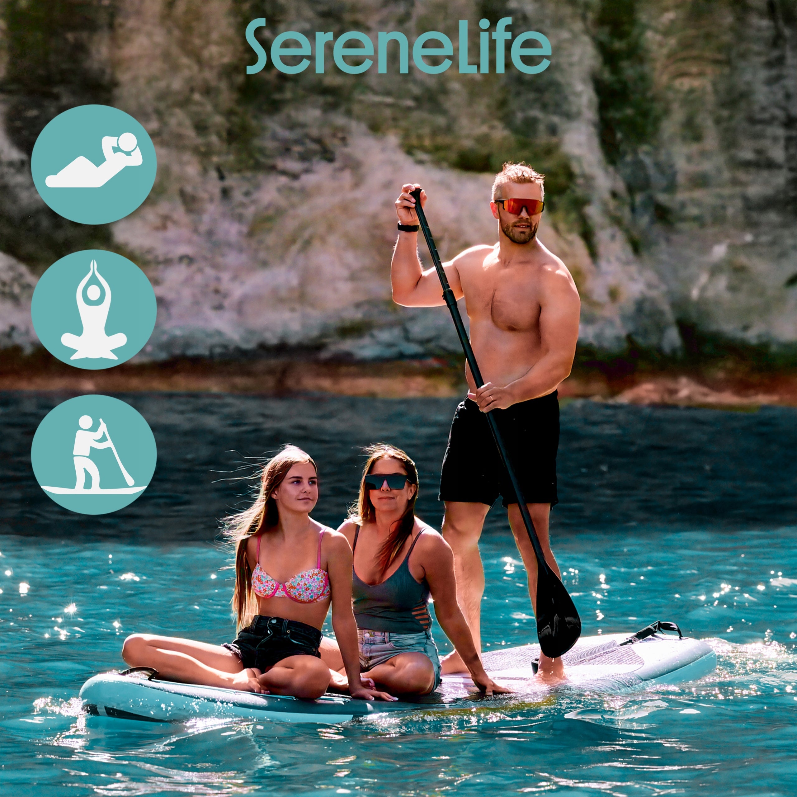 BOARD SUP 350 CM FOR 2 PEOPLE STABLE WIDE ACCESSORIES BAG SERENELIFE Manufacturer code SLSUPP05