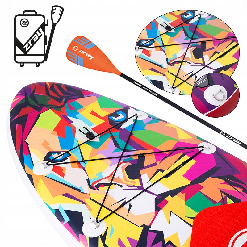 BOARD SUP LEO SWIMMING STAND UP PADDLE INFLATABLE PUMPED 320CM SET Length 320 cm