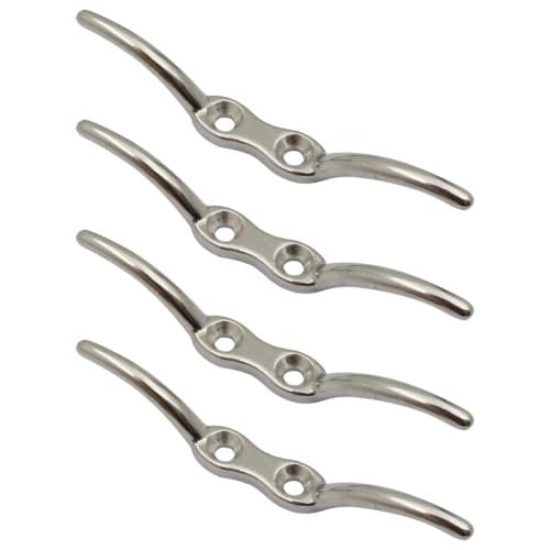BOAT MOORING CLEAT STAINLESS STEEL ROPE FASTENING 4 PCS. metal Brand no brand