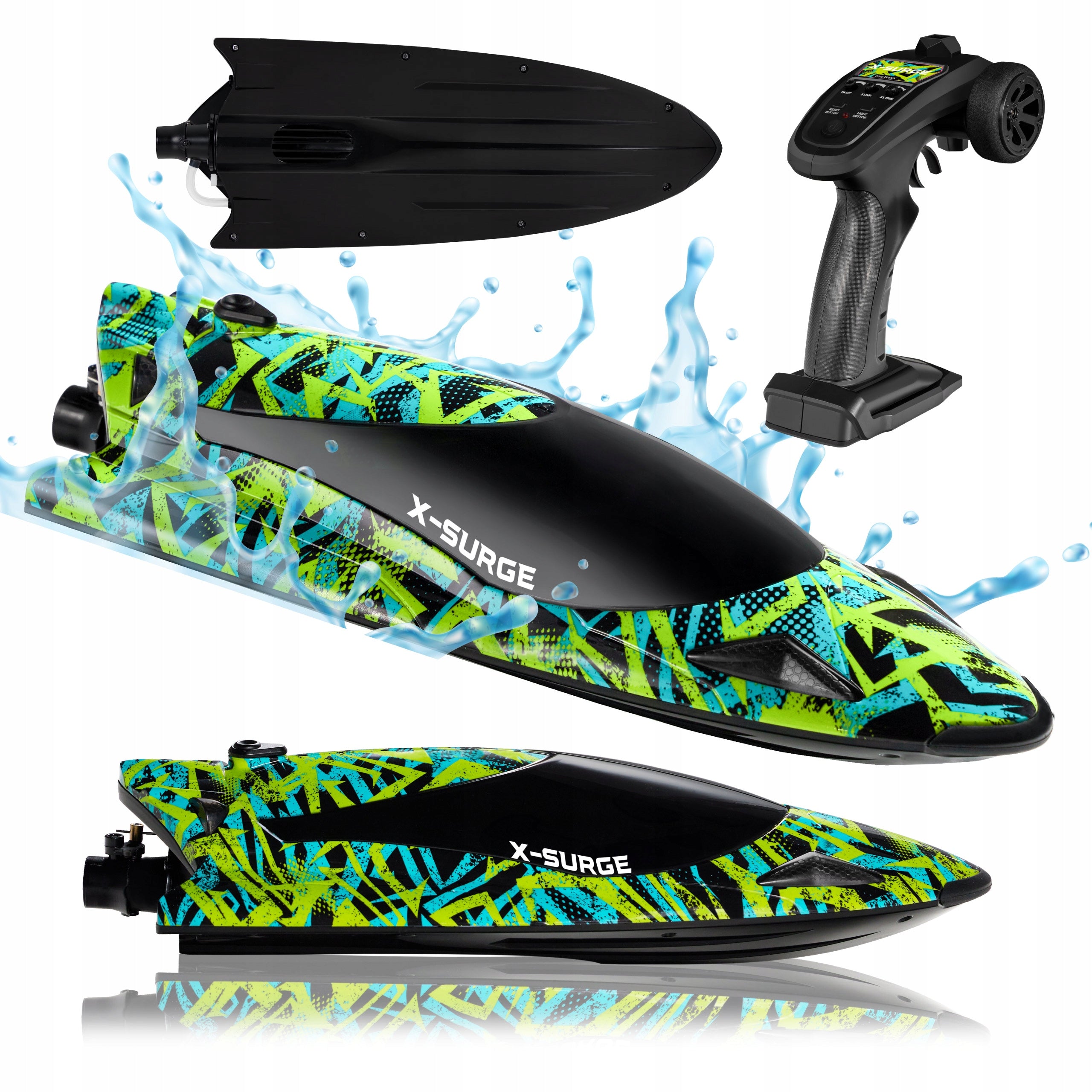 BOAT REMOTE CONTROLLED MOTORBOAT RC 35KM/H FOR REMOTE CONTROL OVERMAX X-SURGE