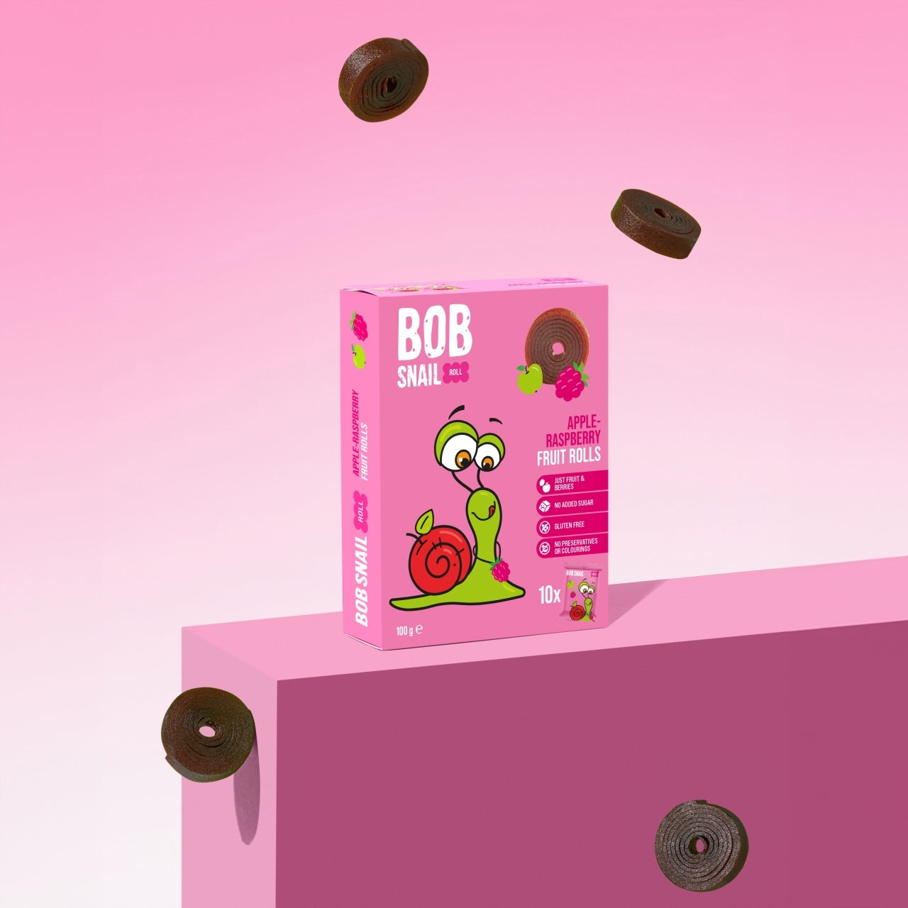 BOB SNAIL Set - Fruit Rolls Apple-Raspberry 500 g ( 5 * 100 g) Manufacturer code 4820219347248