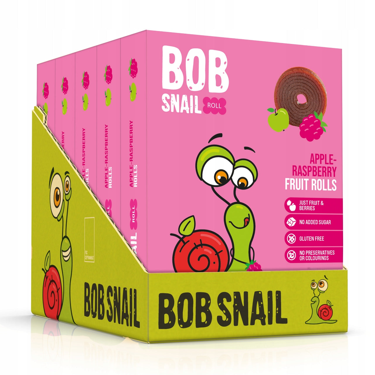 BOB SNAIL Set - Fruit Rolls Apple-Raspberry 500 g ( 5 * 100 g)