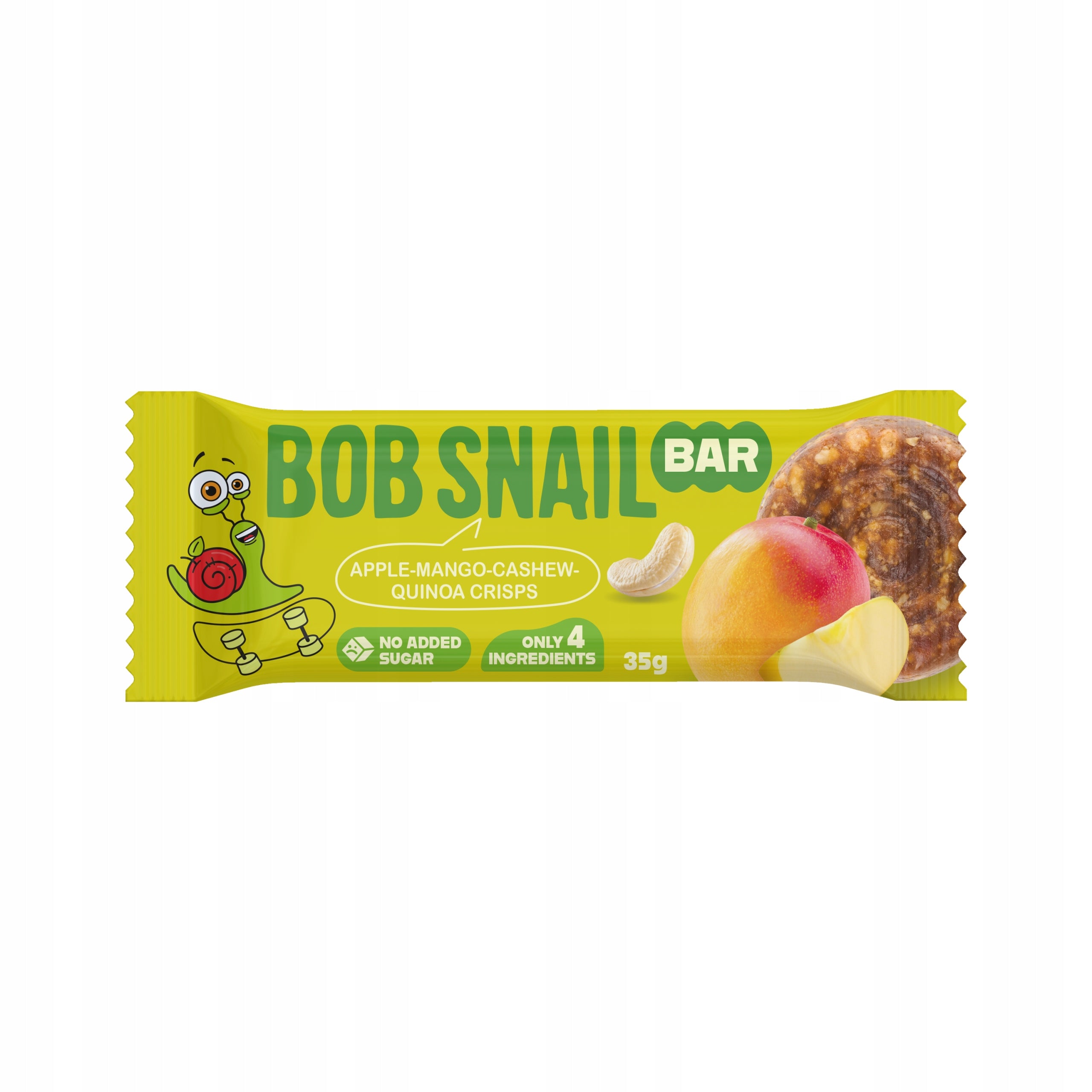 BOB SNAIL fruit bar APPLE MANGO CASHEWS without added sugar 15 x 35g Brand Bob Snail