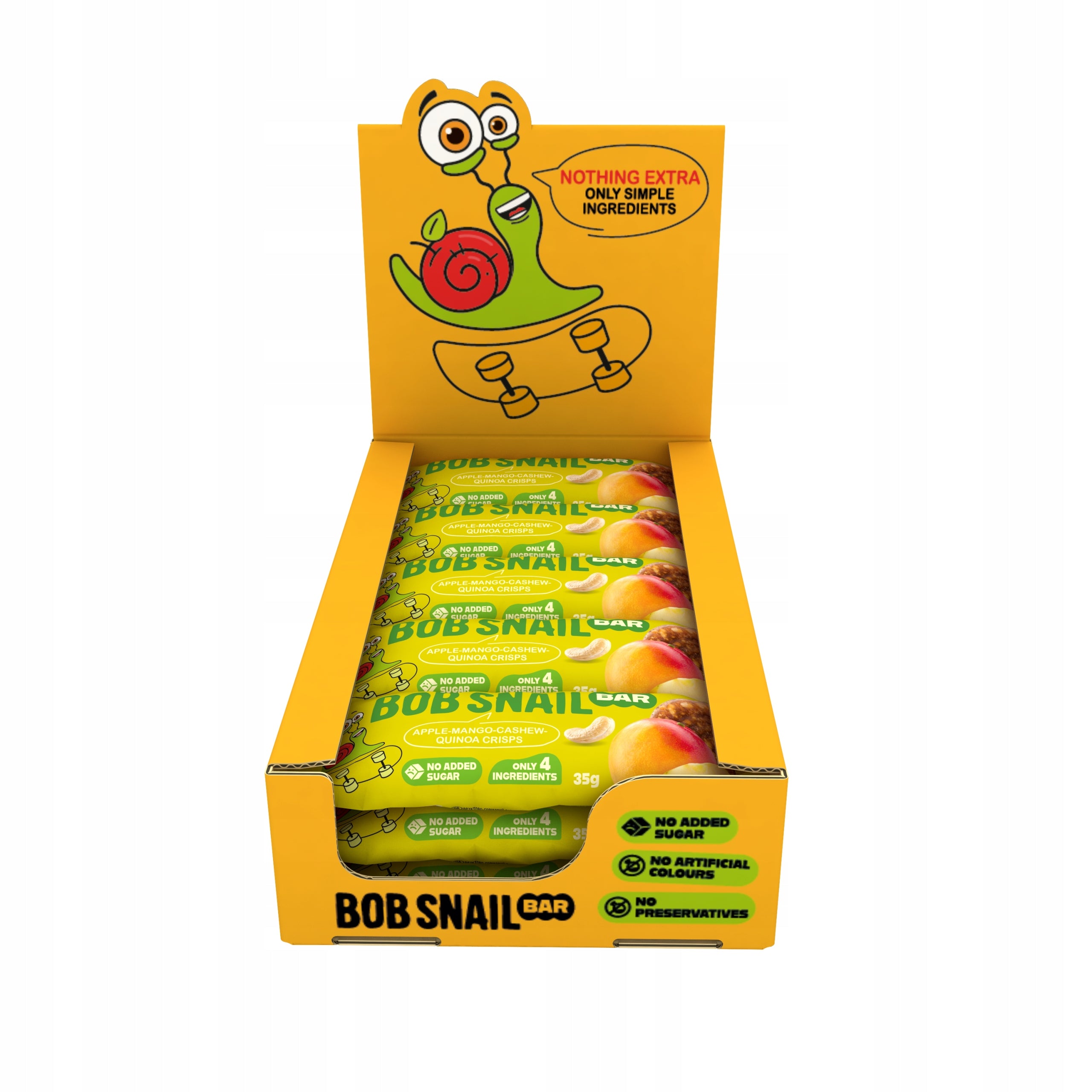 BOB SNAIL fruit bar APPLE MANGO CASHEWS without added sugar 15 x 35g