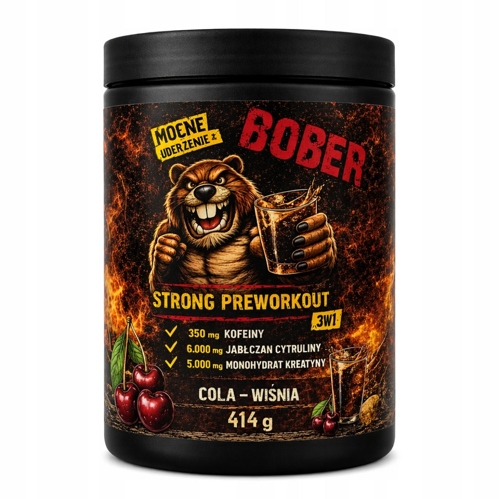 BOBER Cola Cherry Pre-WORKOUT Pre Citrulline Malate Creatine 414g