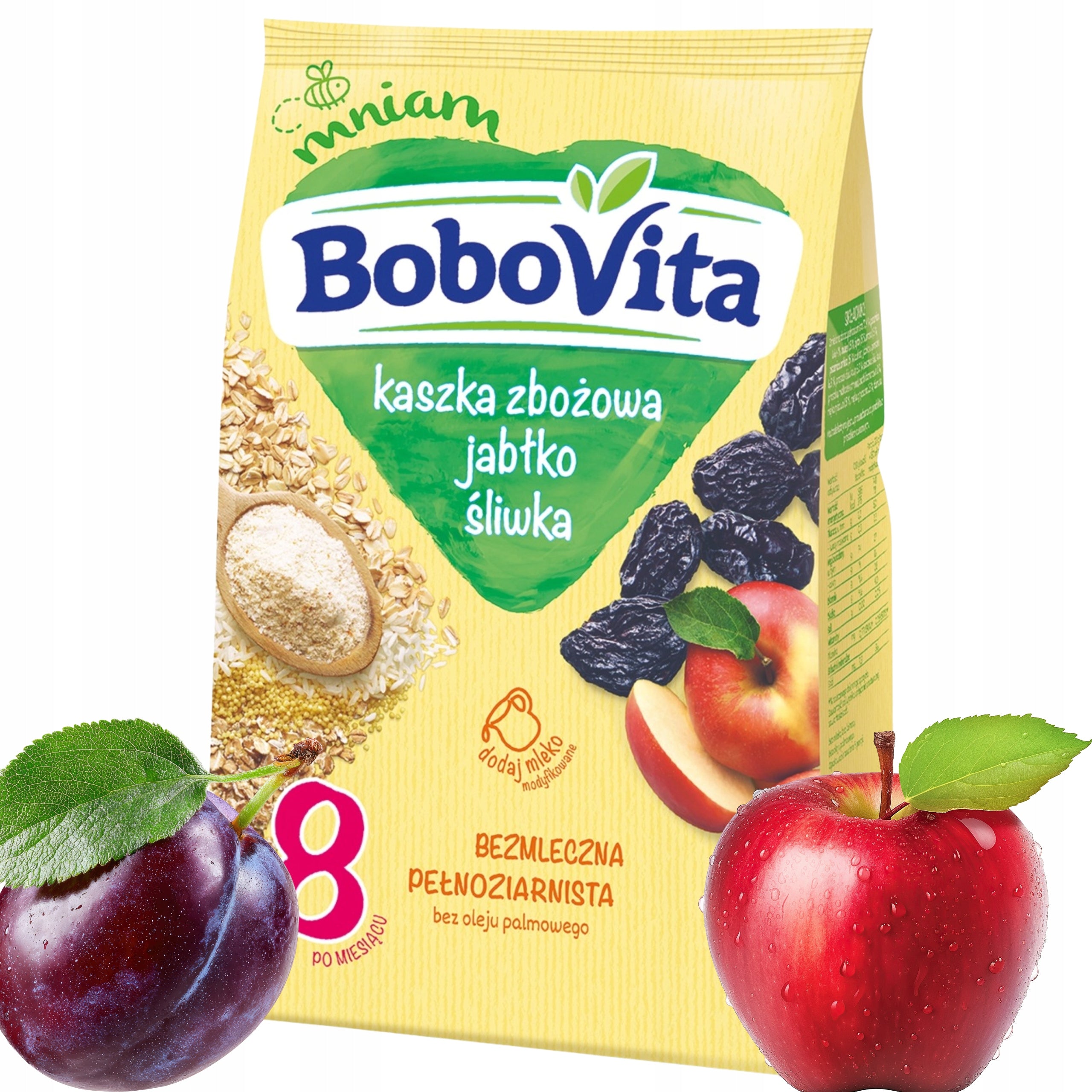 BOBOVITA GRAIN PORRIDGE DAIRY FREE APPLE PLUM FROM 8 MONTHS 180g