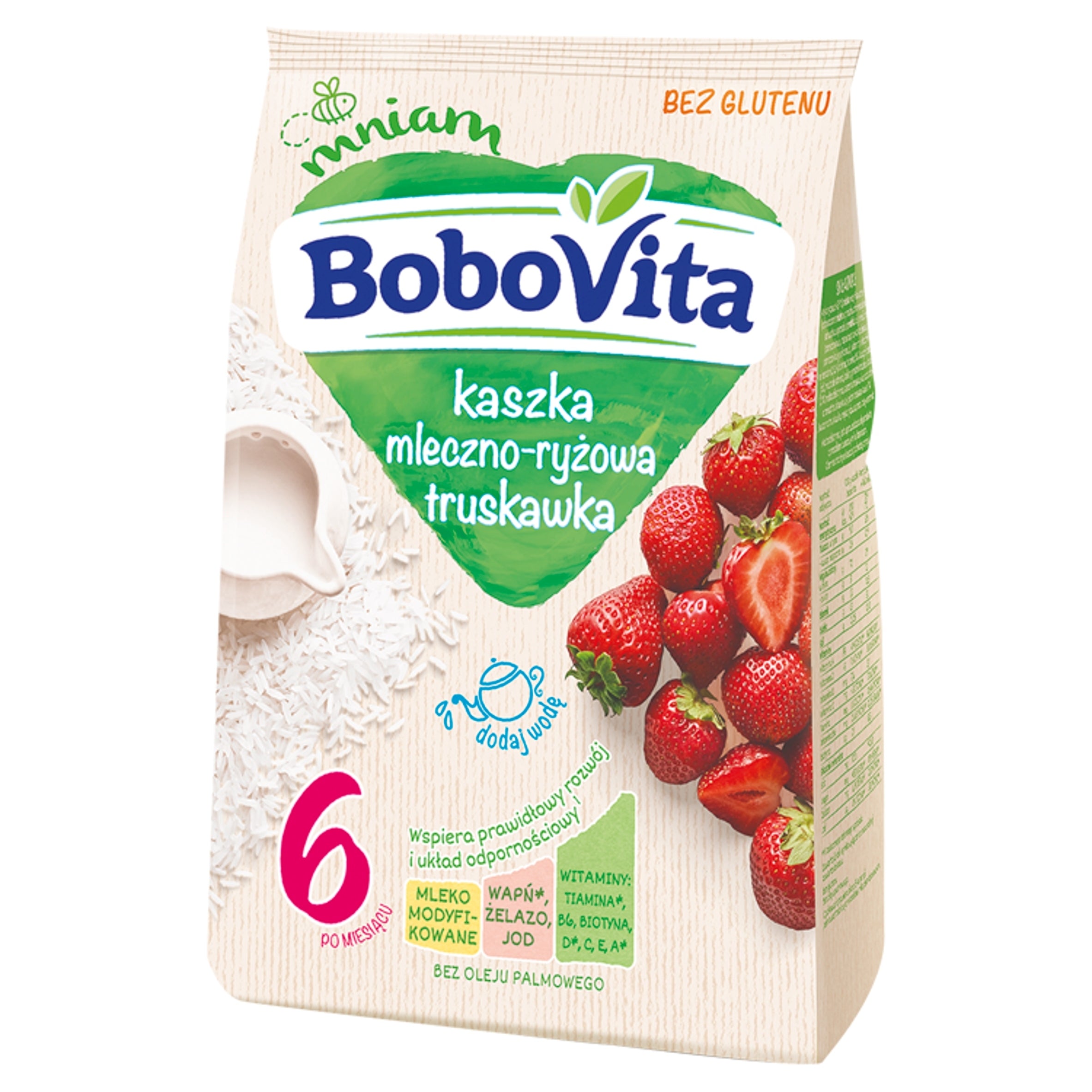 BOBOVITA Milk and Rice Porridge Strawberry 6m+ 230 g(087) Manufacturer code 5900852046087
