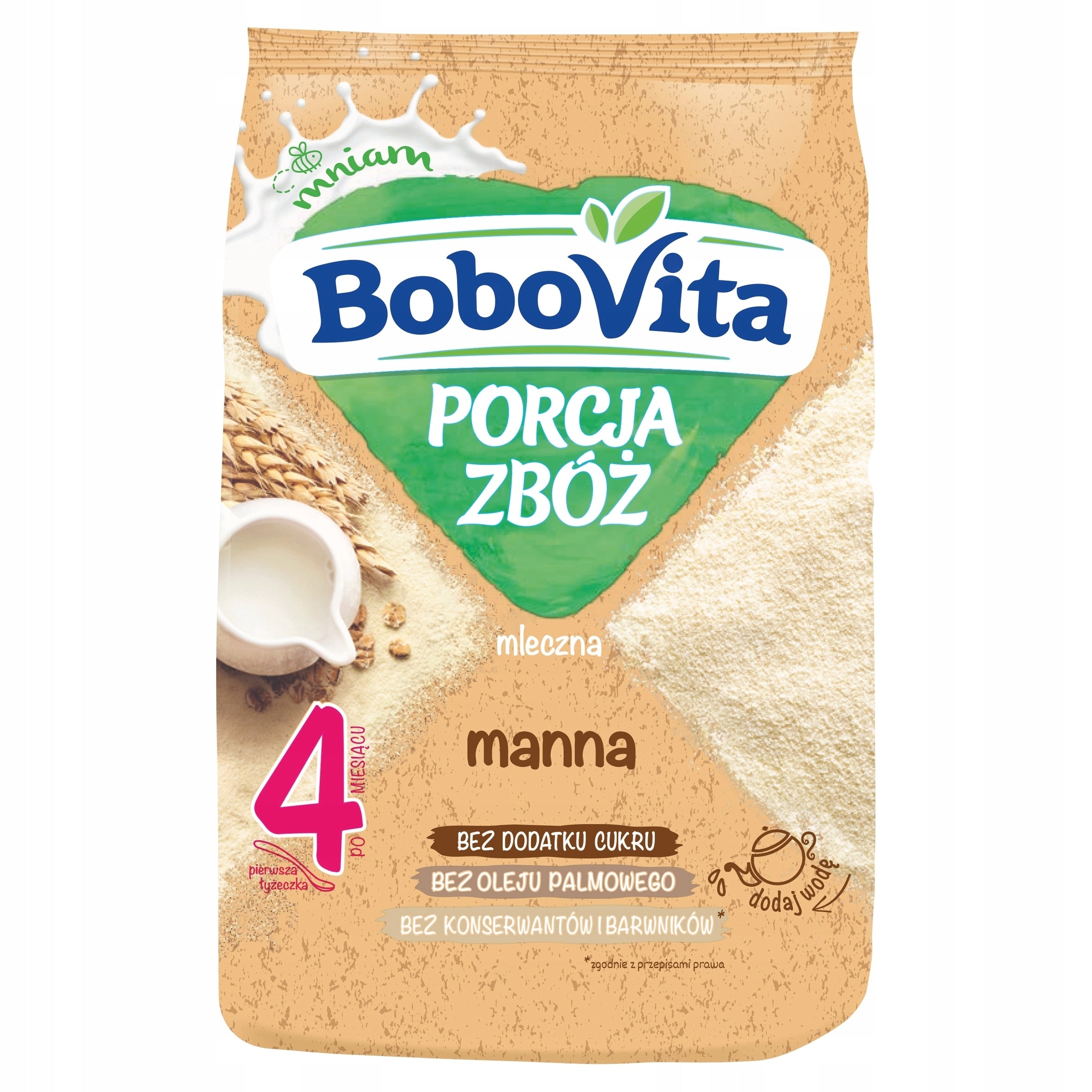 BOBOVITA PORTION OF CEREALS MILK PORRIDGE MANNA 4m+ 210g Manufacturer code 5900852922633