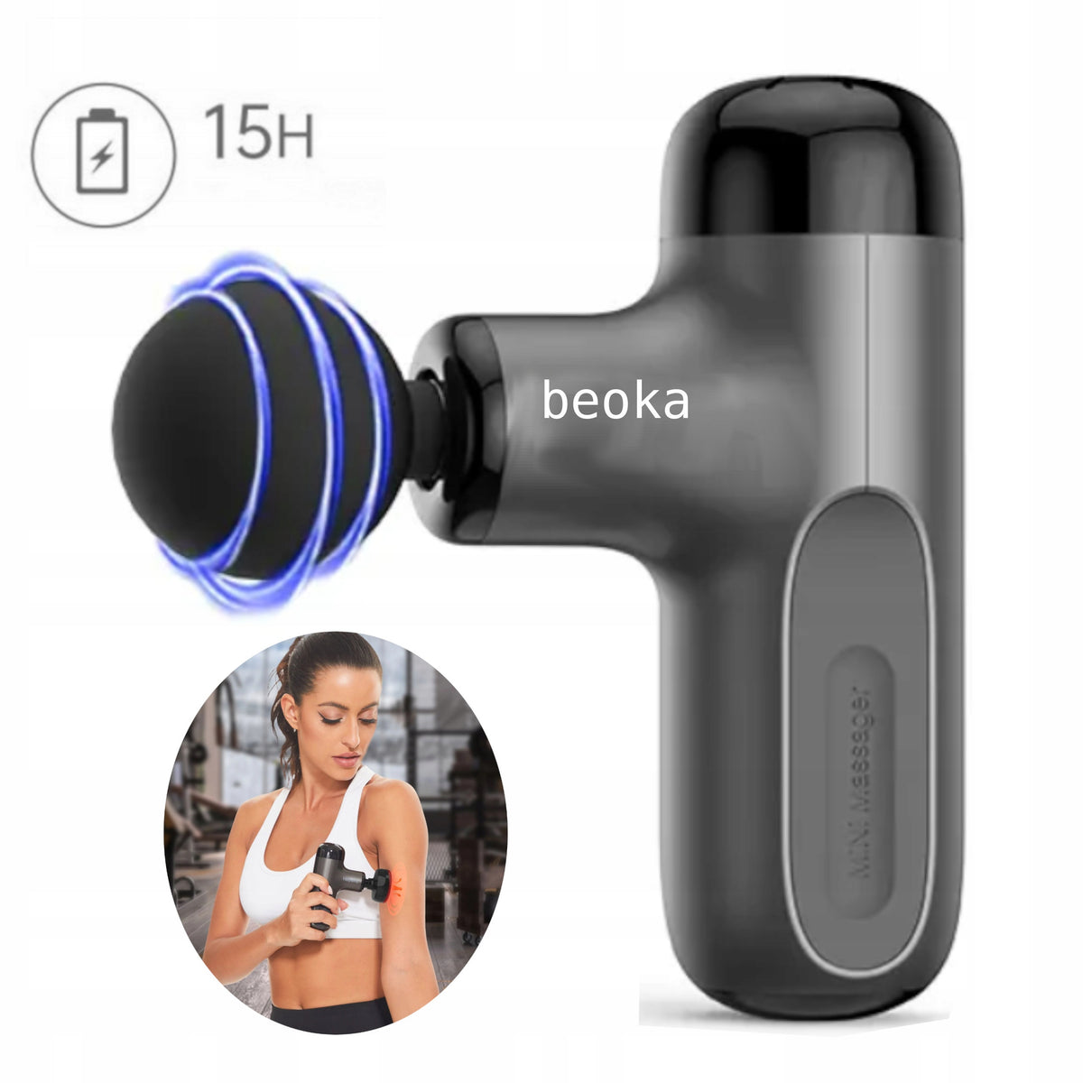 BODY AND BACK MASSAGE GUN, NECK MASSAGE, MASSAGER, BEOKA CUTE X