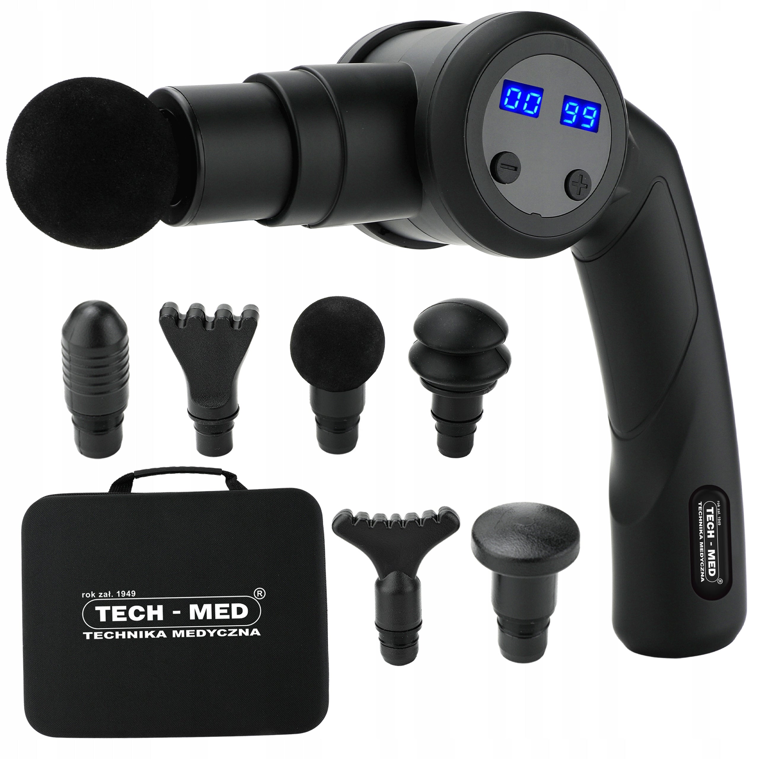 BODY MASSAGER 6 heads GUN for back massage of muscles legs GUN TECH-MED