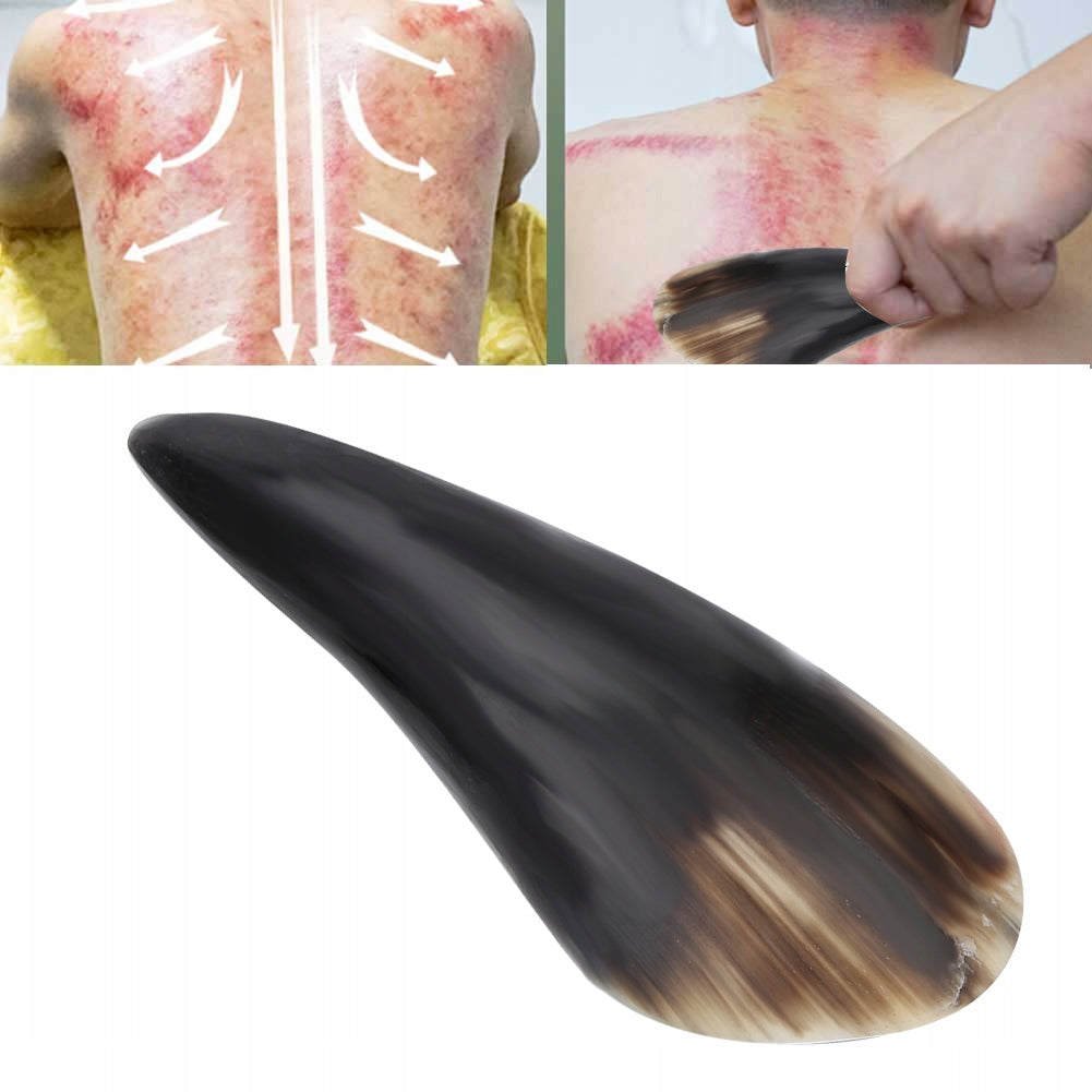 BODY MASSAGER NATURAL OX HORN GUA SHA PLATE Batteries included no
