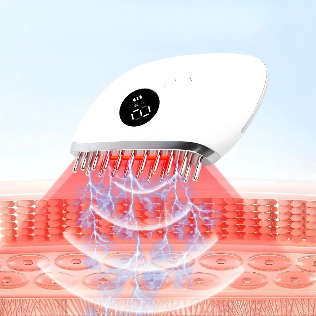 BODY SCALP MASSAGER EMS LED GUA SHA LIGHT THERAPY MICROCURRENT 9 LEVELS Medical device no