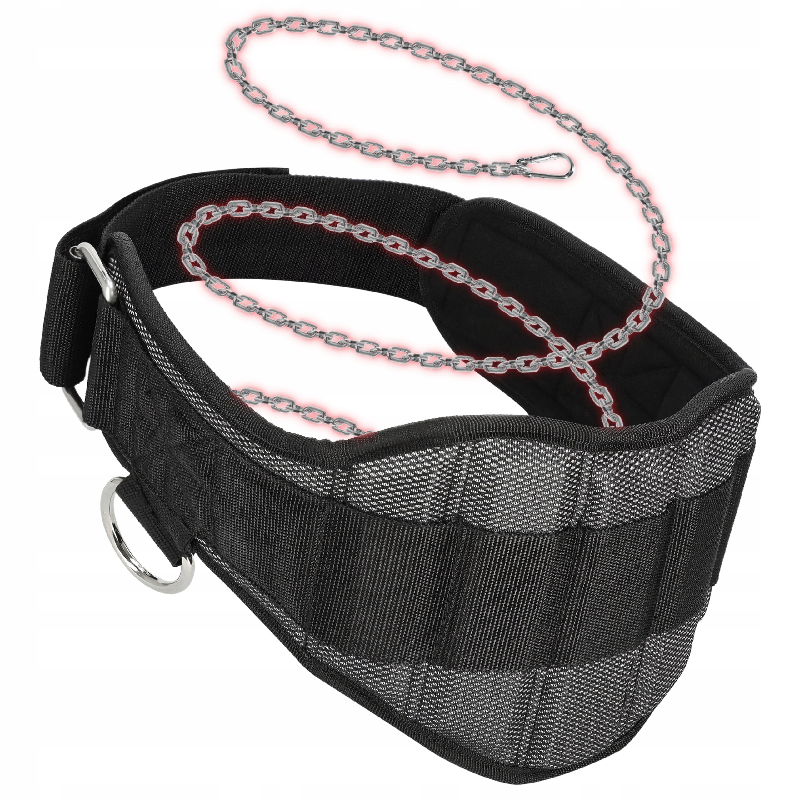 BODYBUILDING WEIGHT BELT WITH DIP BELT CHAIN STRONG FOR PULL-UP Model Pas obciążeniowy kulturystyczny dip belt - mocny