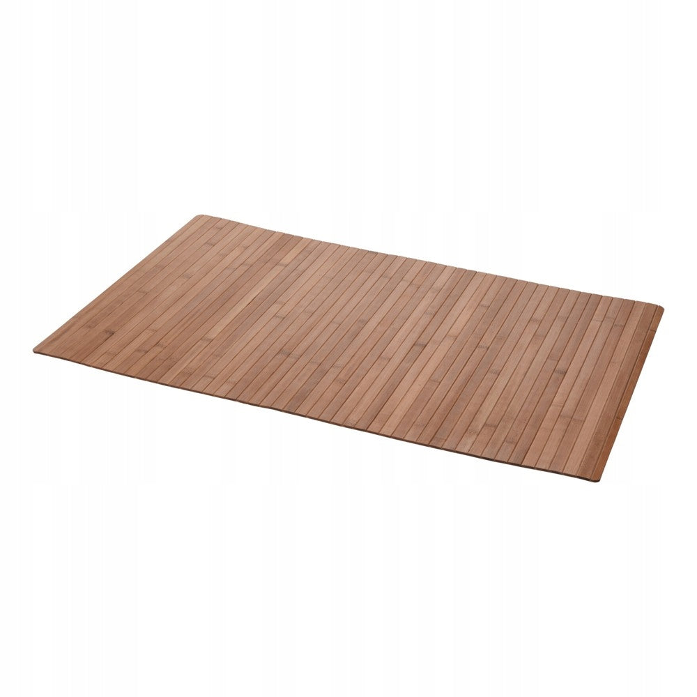 BOHO Bathroom Rug for SHOWER Bathtub shades of beige Mat Bamboo Thickness 2 mm