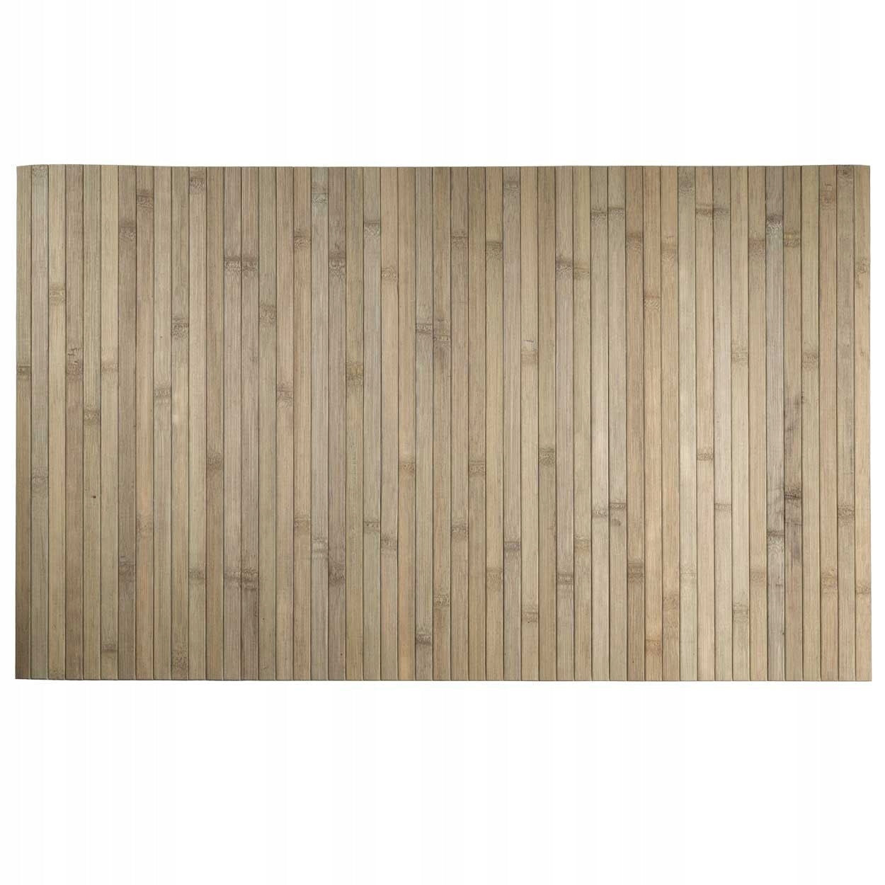 BOHO Bathroom Rug for SHOWER Bathtub shades of beige Mat Bamboo