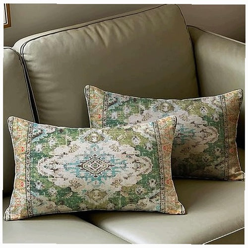BOHO PILLOWCASES ABSTRACT GREEN SET OF 2 PIECES 30X50CM