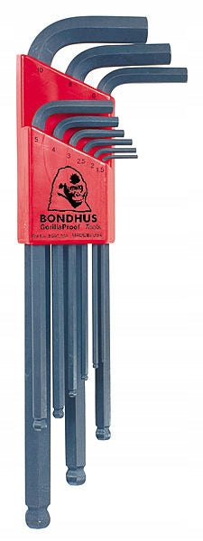 BONDHUS Ampule Allen Wrench Set with Ball 9 Pieces BO10999 USA