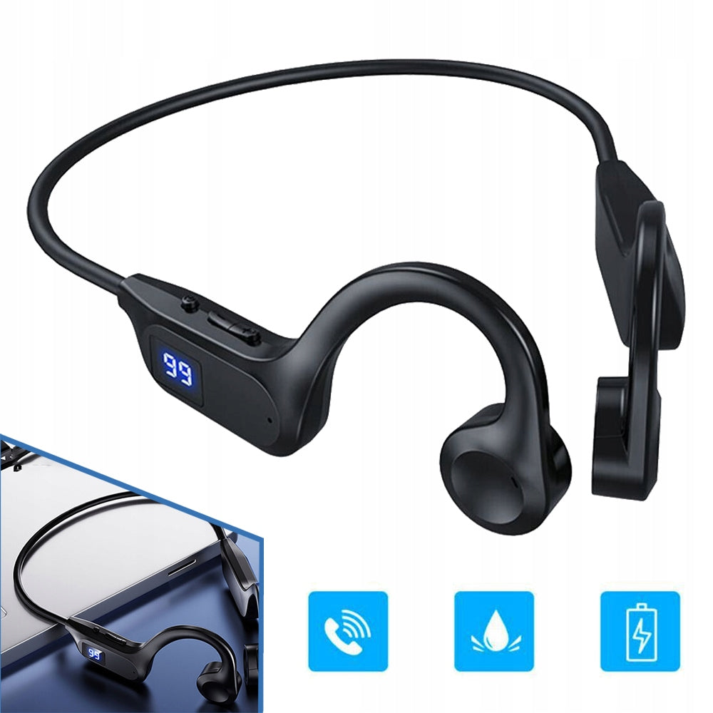 BONE CONDUCTION, WIRELESS BLUETOOTH HEADPHONES SPORTS SET